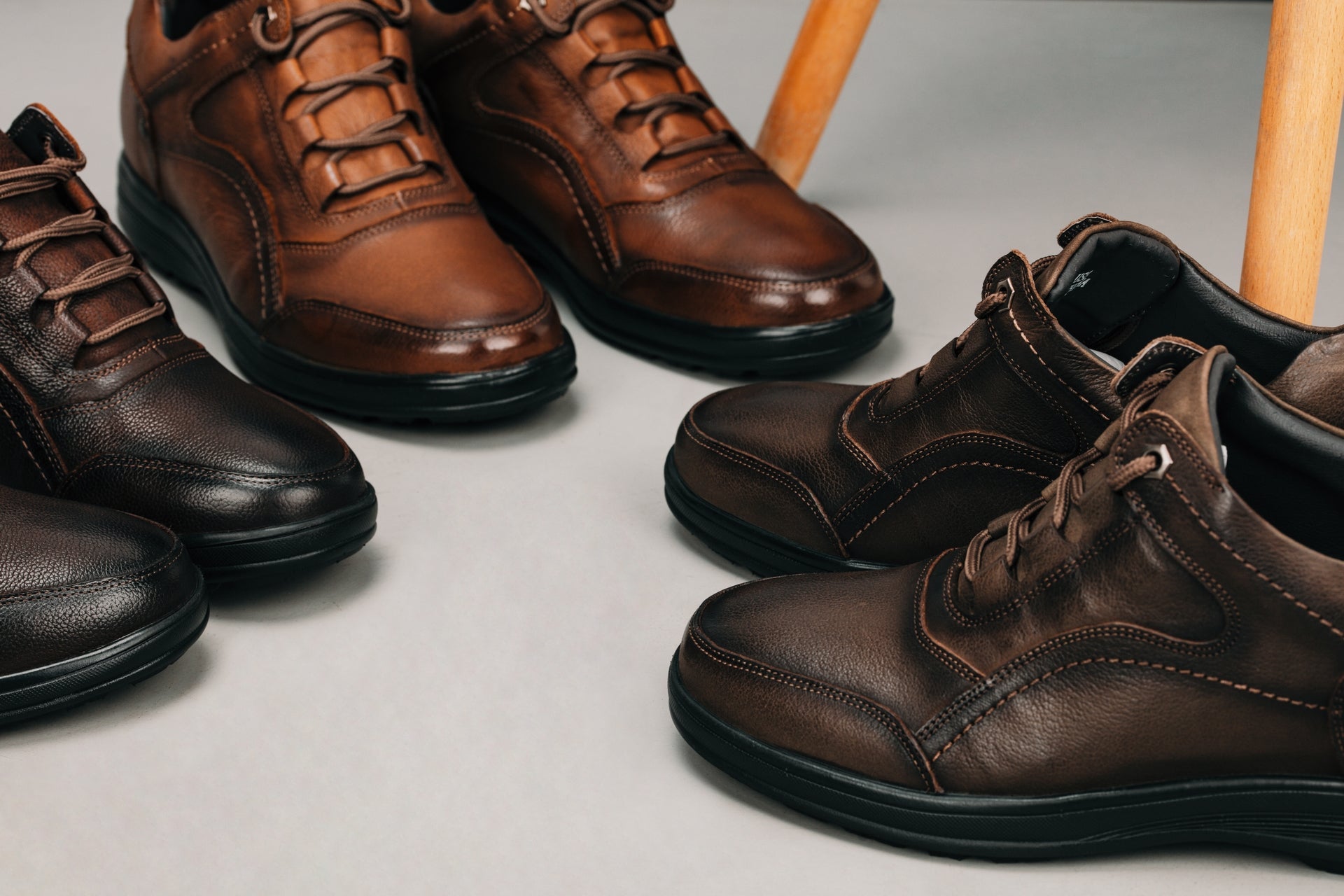 K3045 - 2.8 Inches Taller (Dark Brown) - Lace Up Casual Men's Walker Shoes