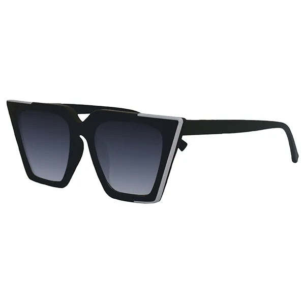 The CEO - Black Faded Black Lens Cateye Sunglasses