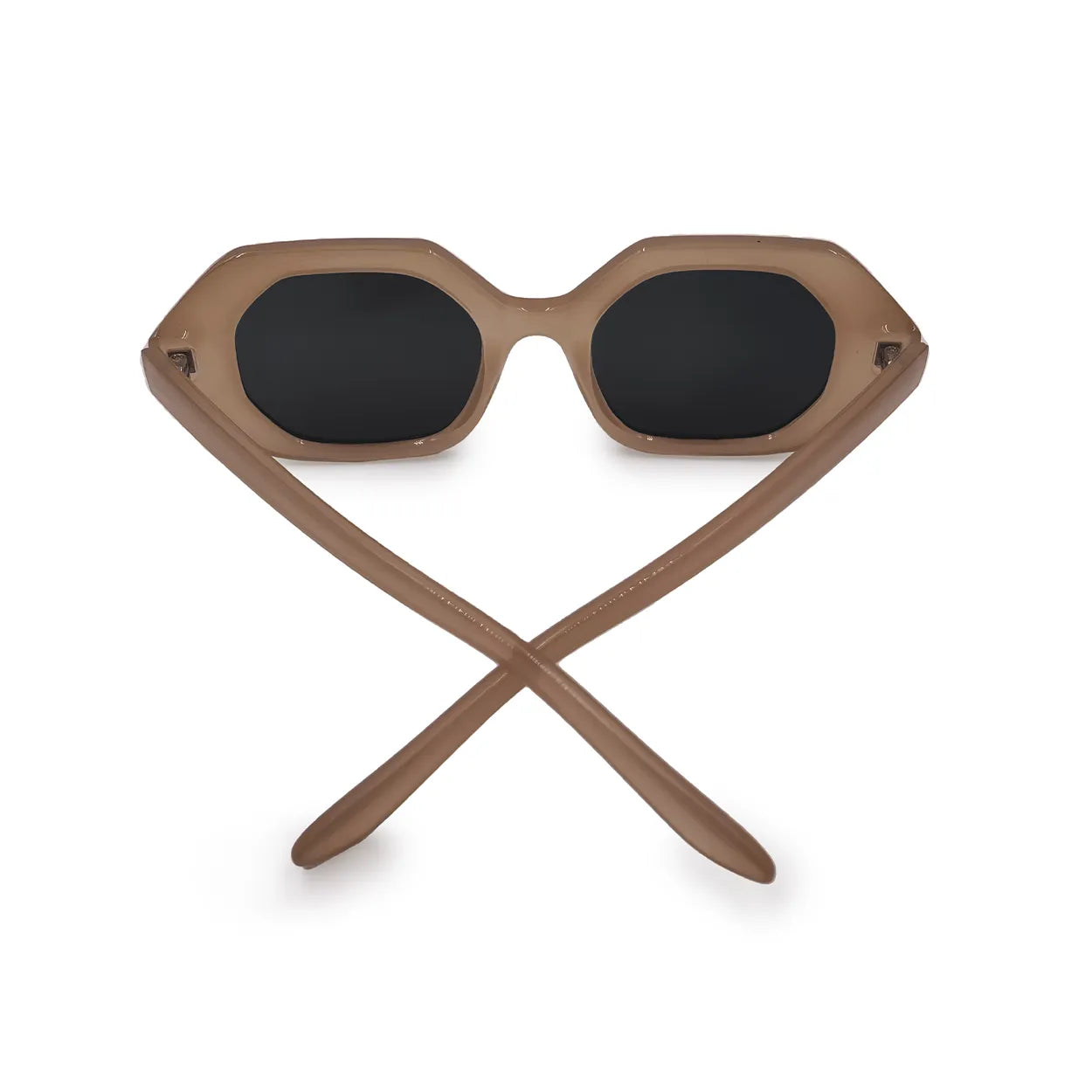 Geometric Unisex Sunglasses - Nude