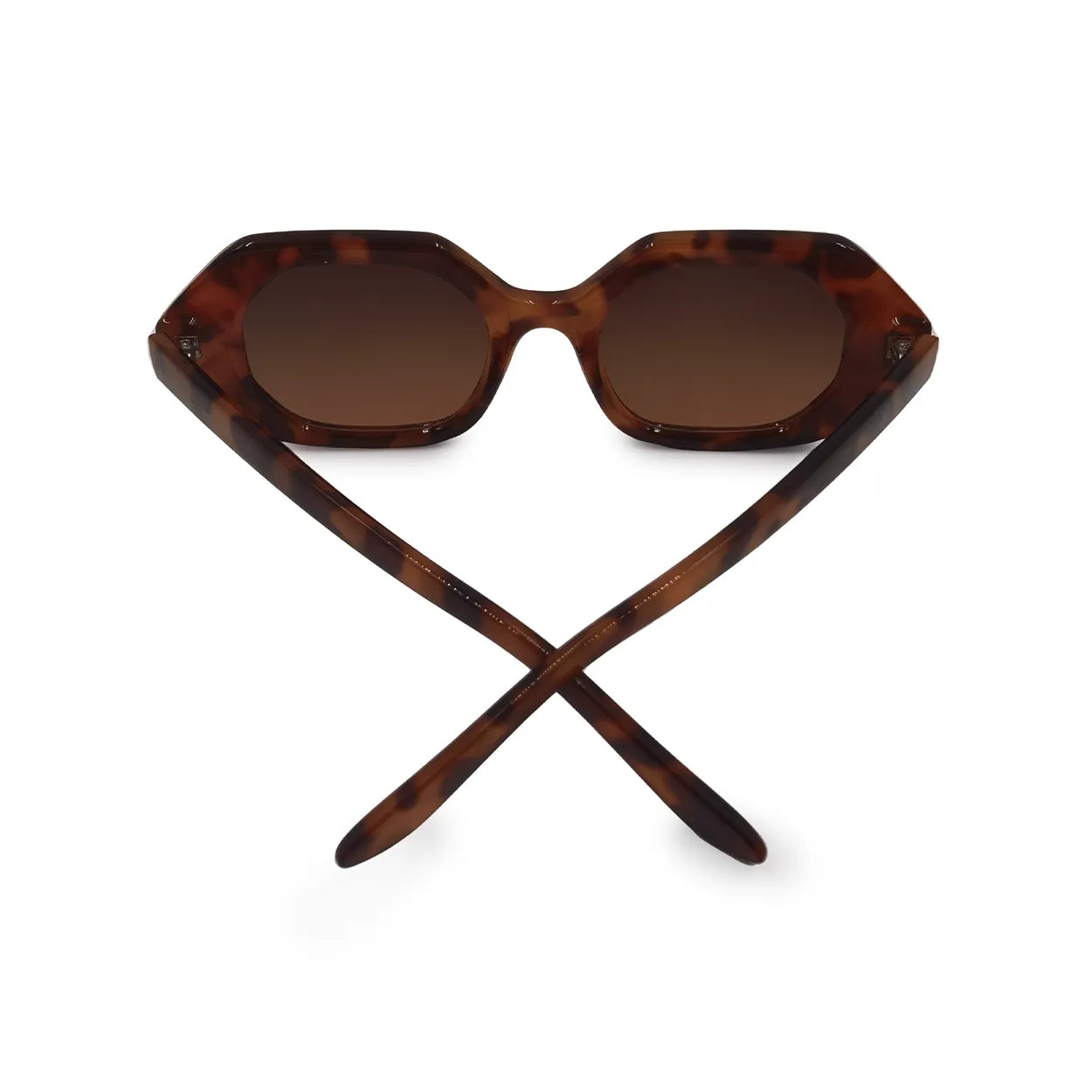 Geometric Unisex Sunglasses - Tortoise