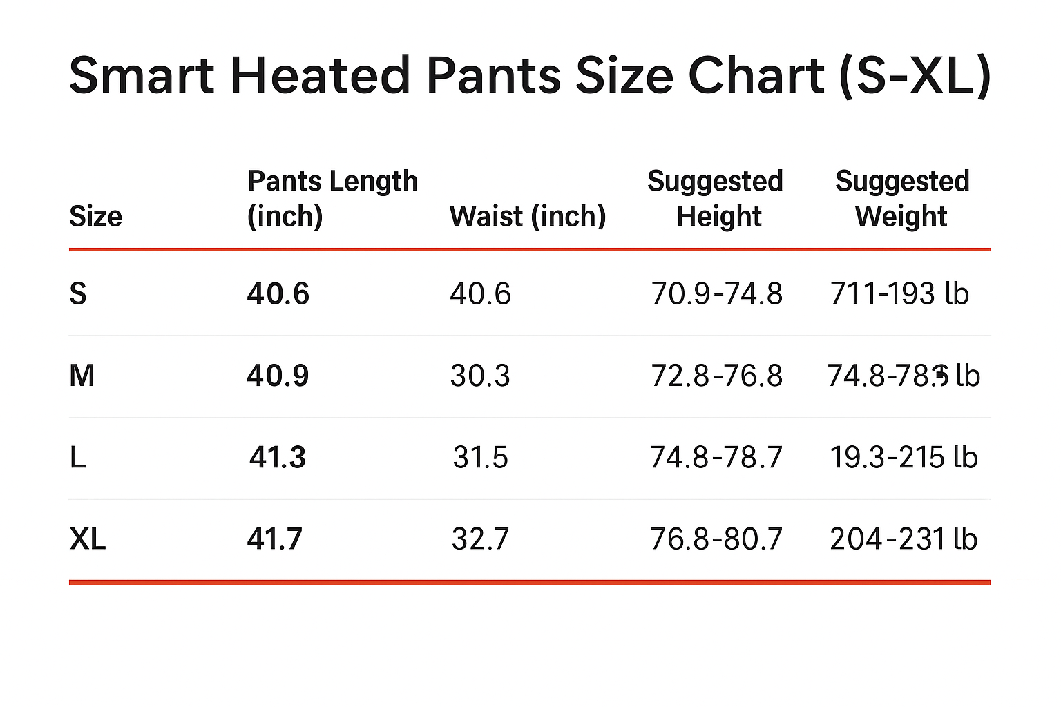 LITEGUEST Smart Heated Pants Fast Heating Windproof Warm for Winter