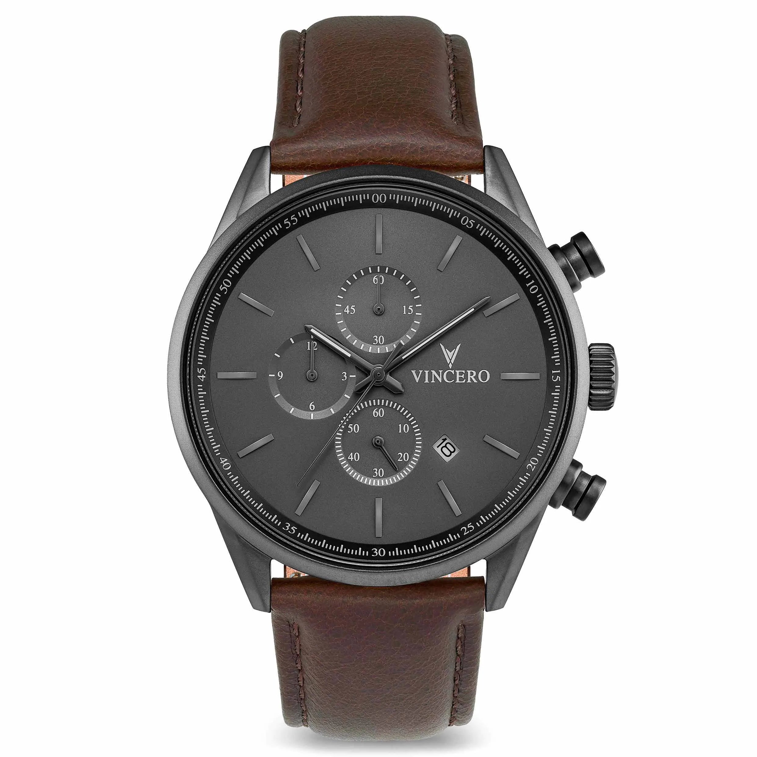 The Chrono S2 Men's Watches - Gunmetal/Walnut