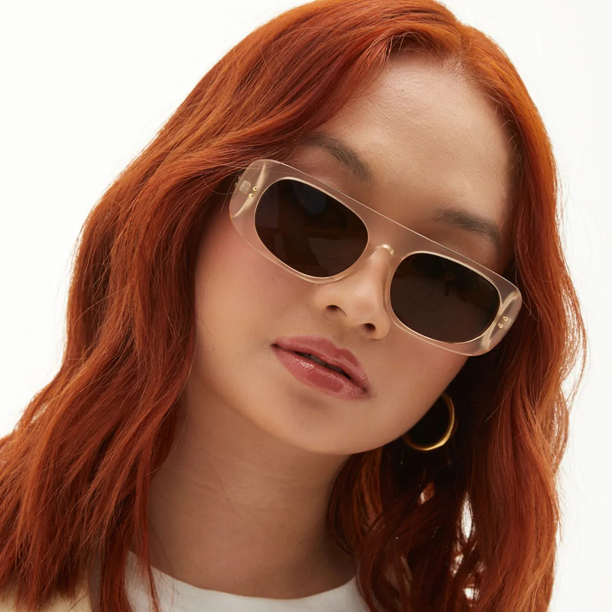 Claim It Sunglasses - Clear Brown