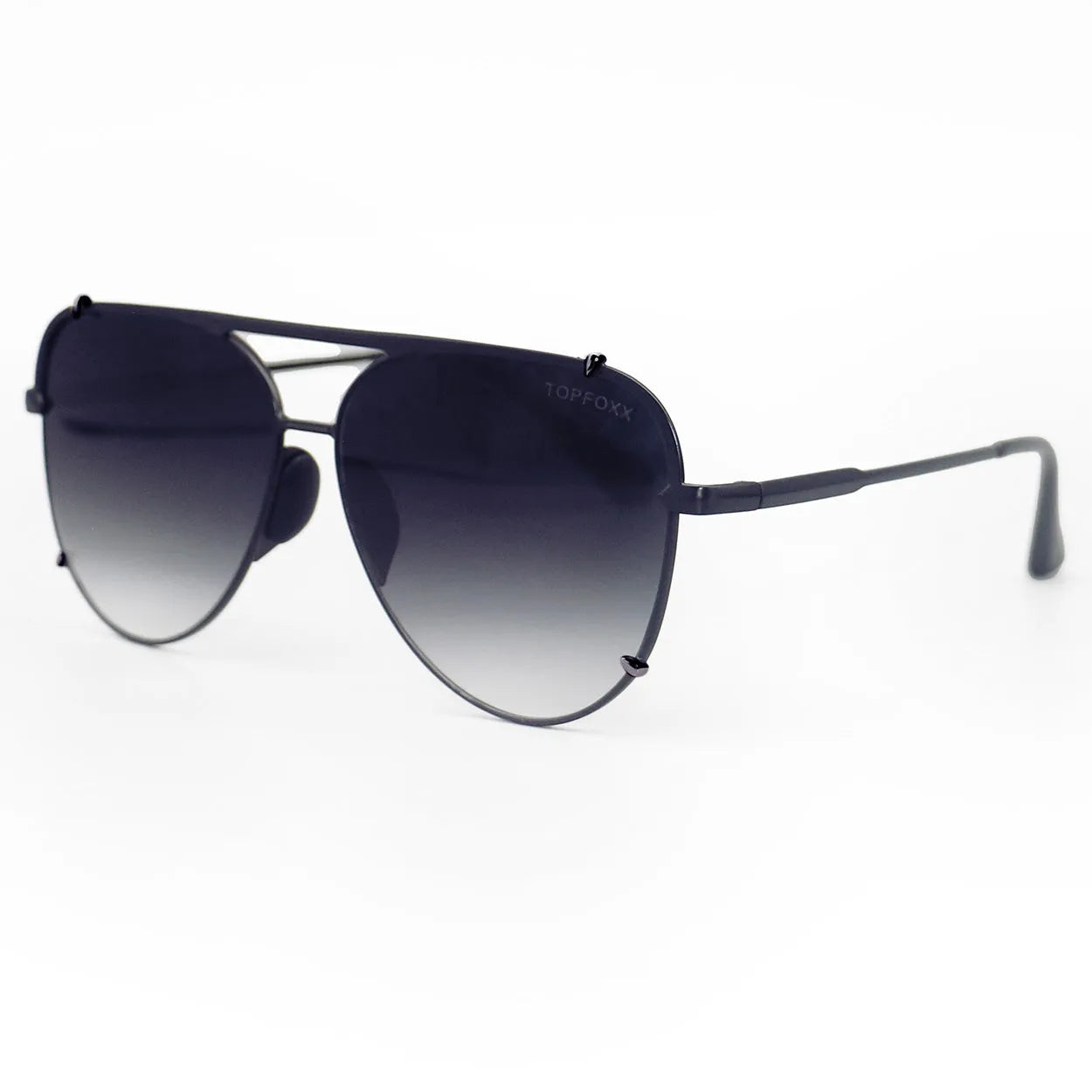 Cristina - Tangle Free - Faded Black Aviator Sunglasses