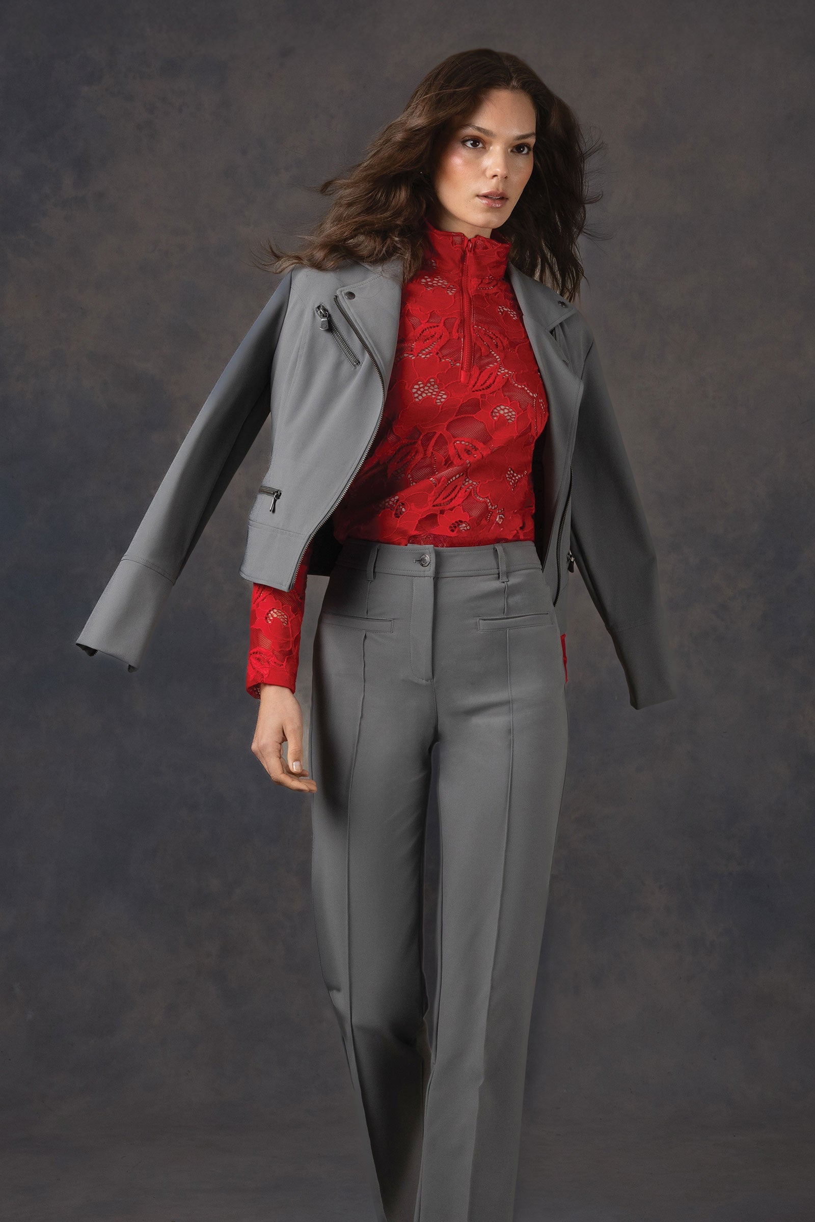 Marina Performance Twill Biker Jacket