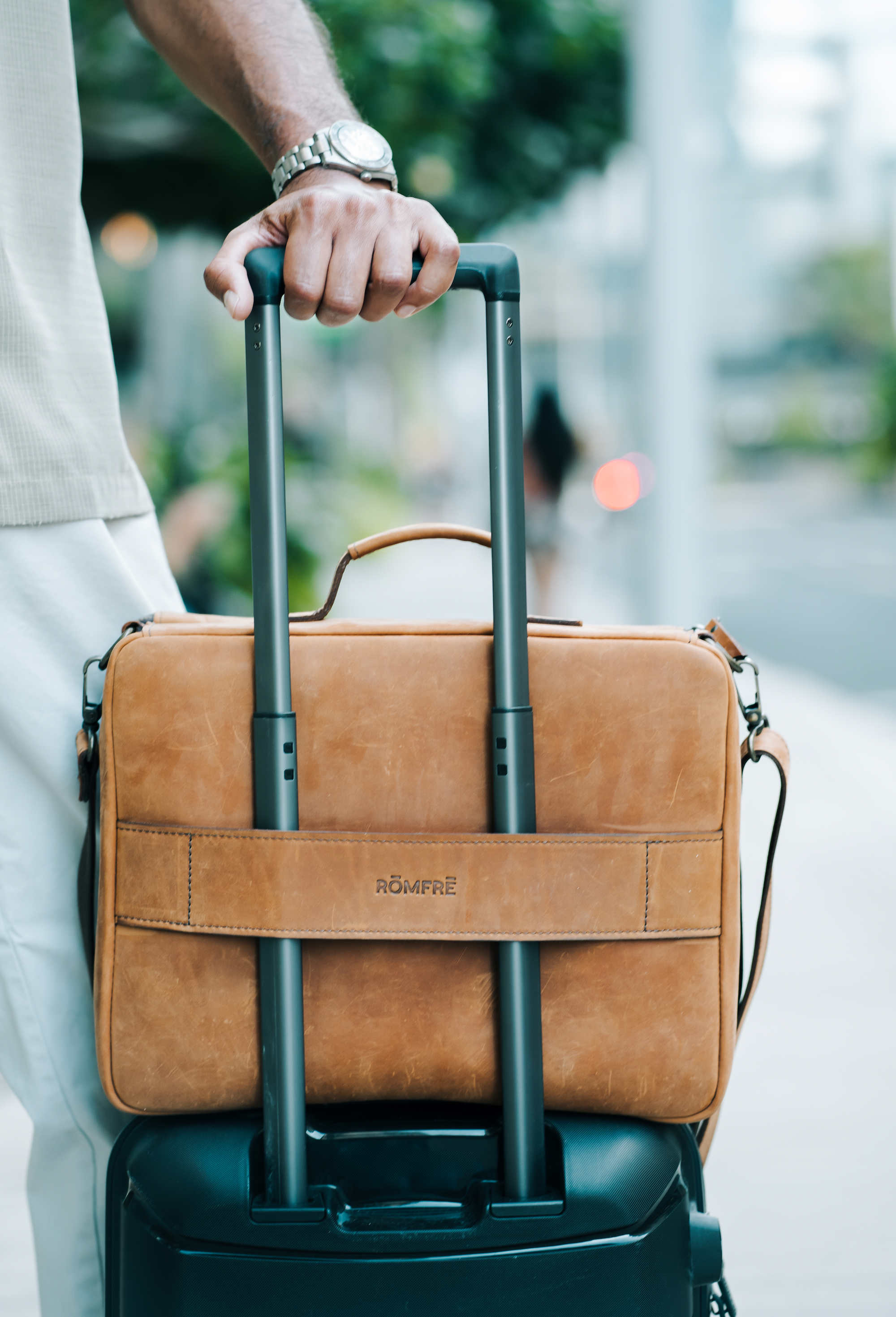 Leather CPAP Travel Briefcase