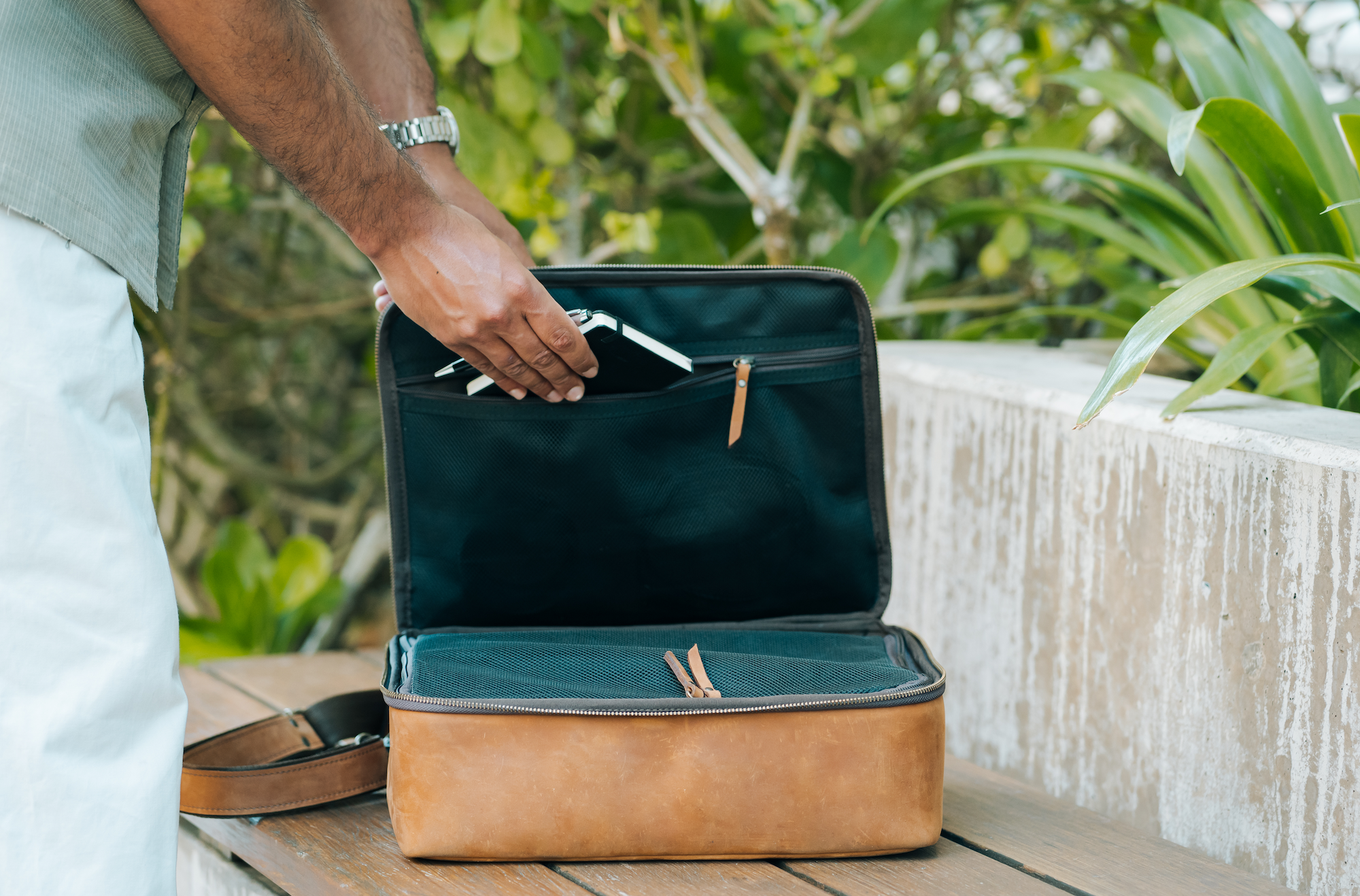 Leather CPAP Travel Briefcase
