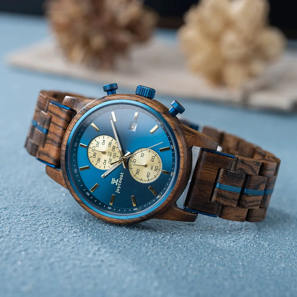 Aries Men's Watches | Zebrawood Chronograph