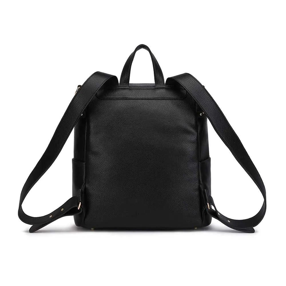 Monaco Backpack Diaper Bag | Ebony Black