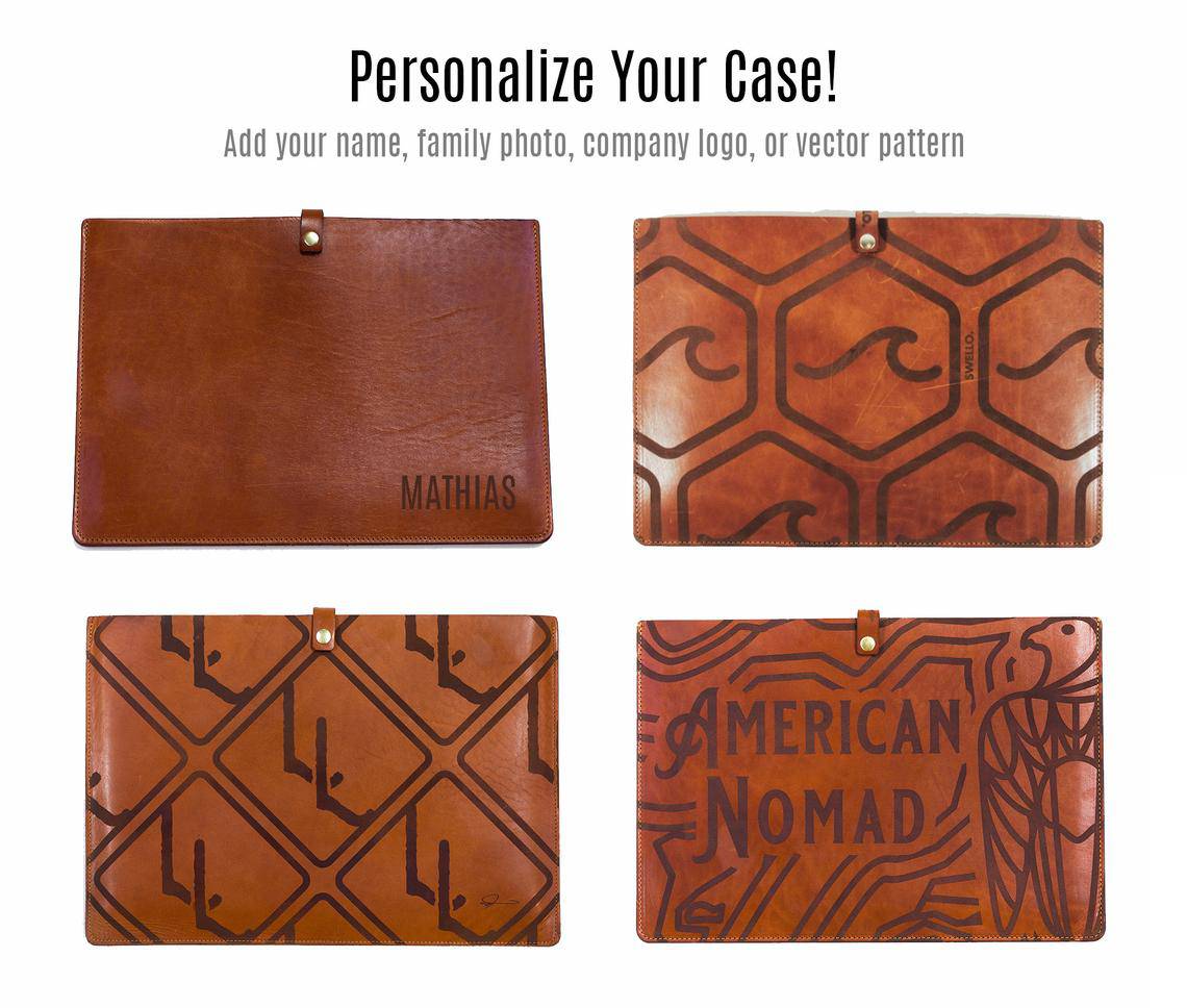 Premium Leather Laptop Sleeve for Travel