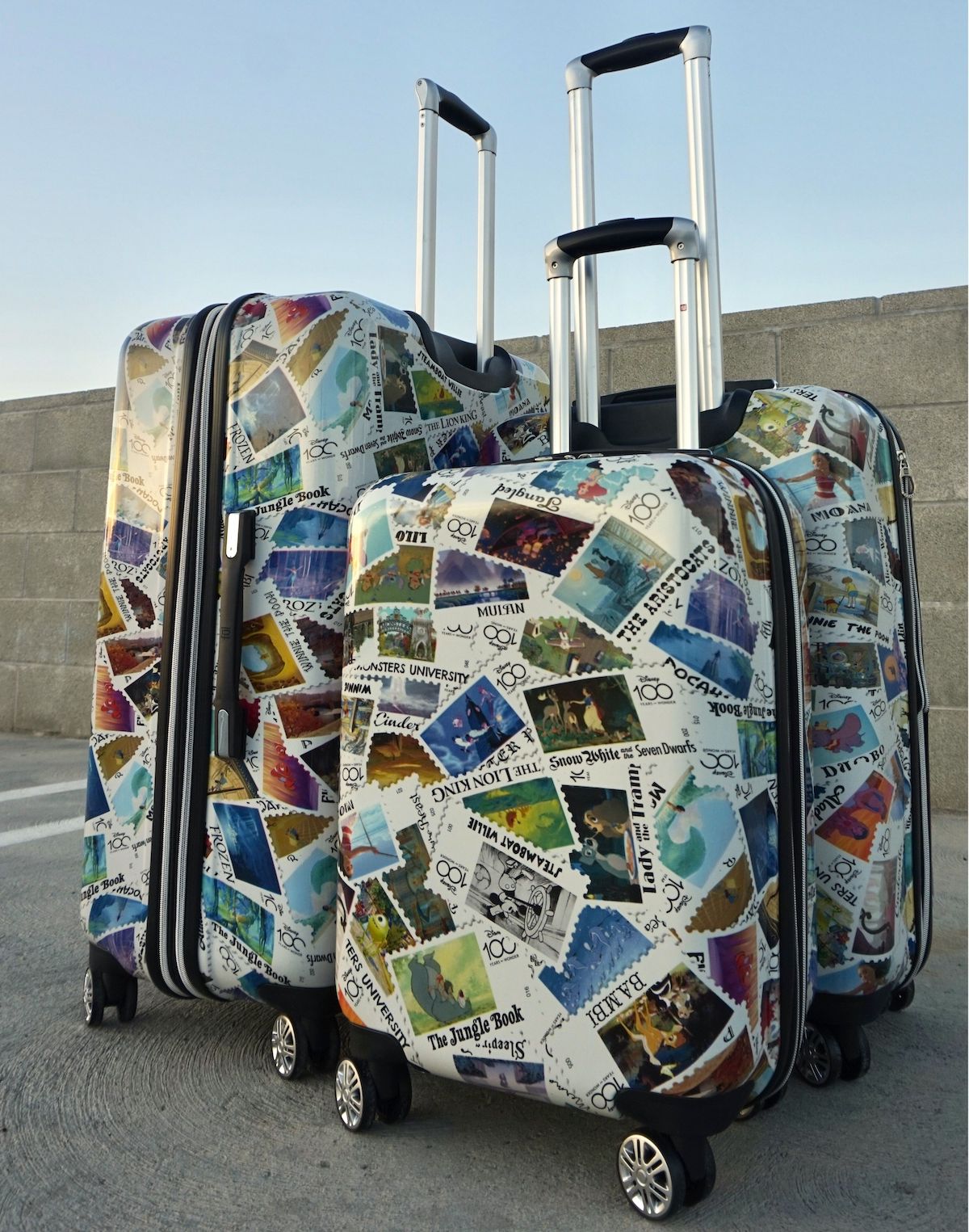 Disney Stamps 3pc Hard-sided Spinner Luggage Set