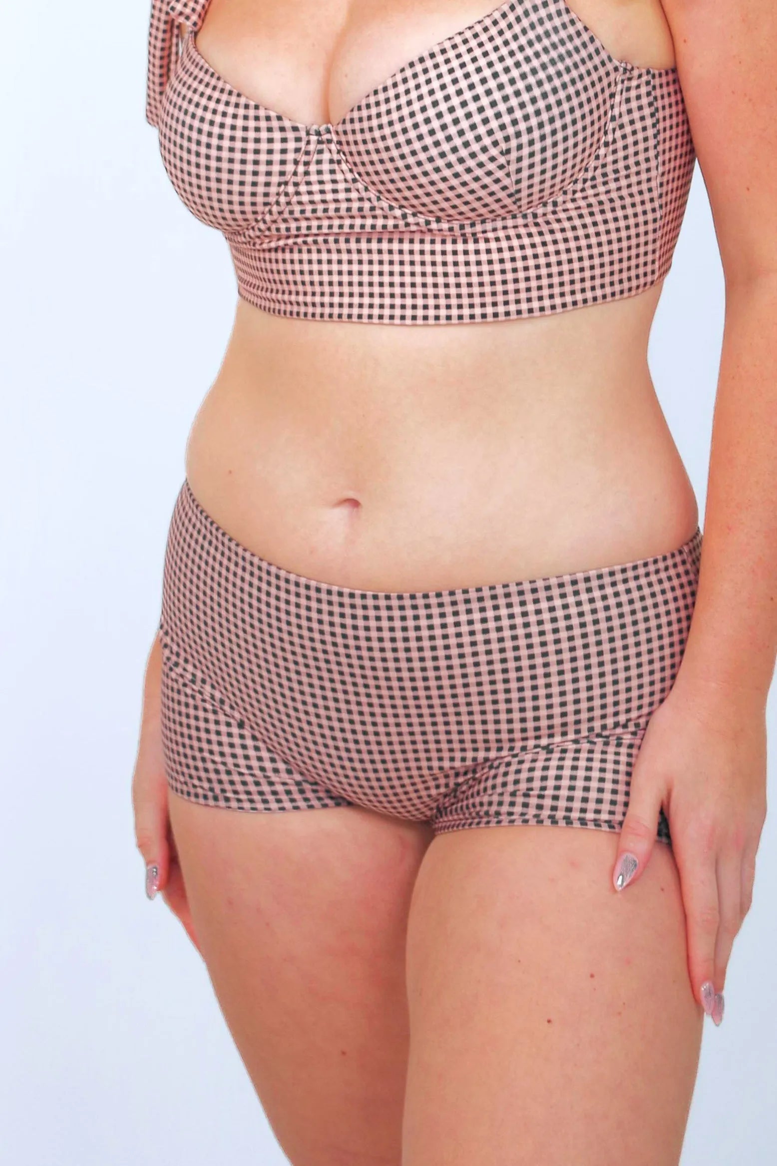 Olivia Swim Shorts, Gingham Print