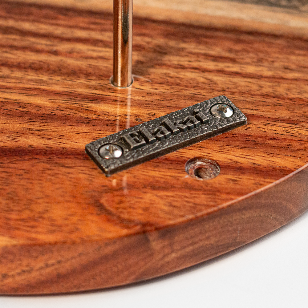 One of a Kind Blue Pearl Epoxy Resin Live-Edge Wood Hook and Ring Toss Game