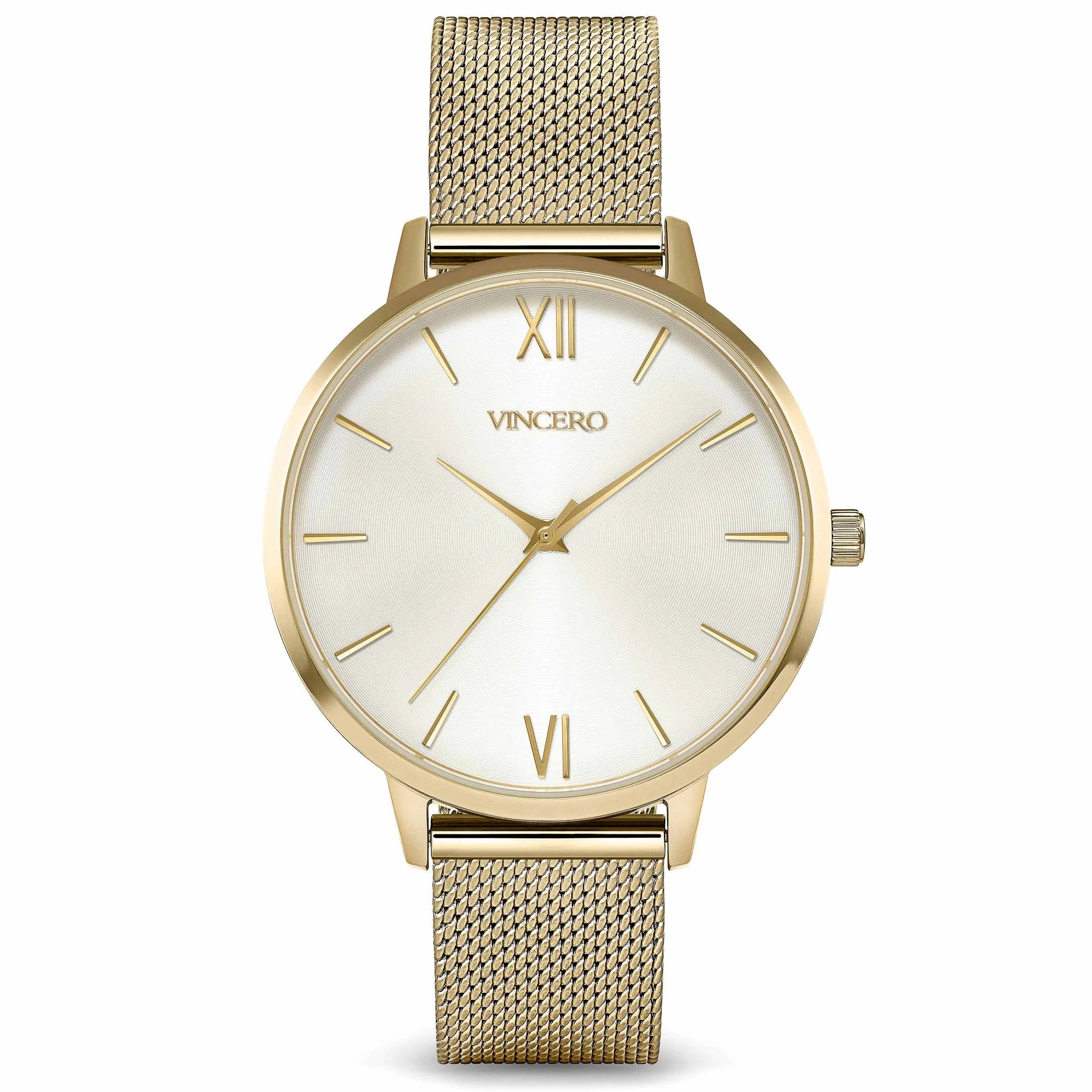 The Eros Mesh Men's Watches - Gold + Satin