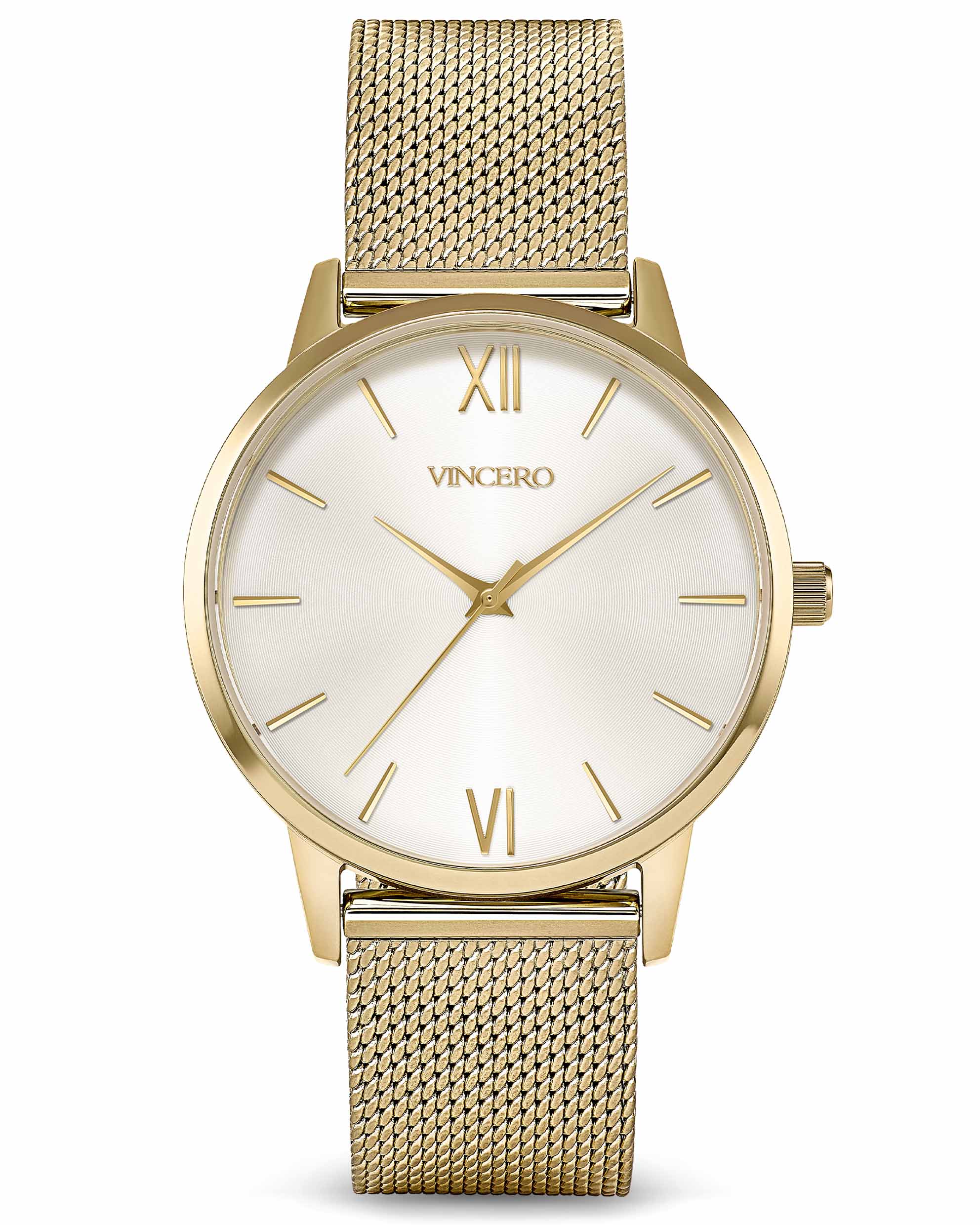 Eros Mesh Petite Women's Watch - Gold + Satin