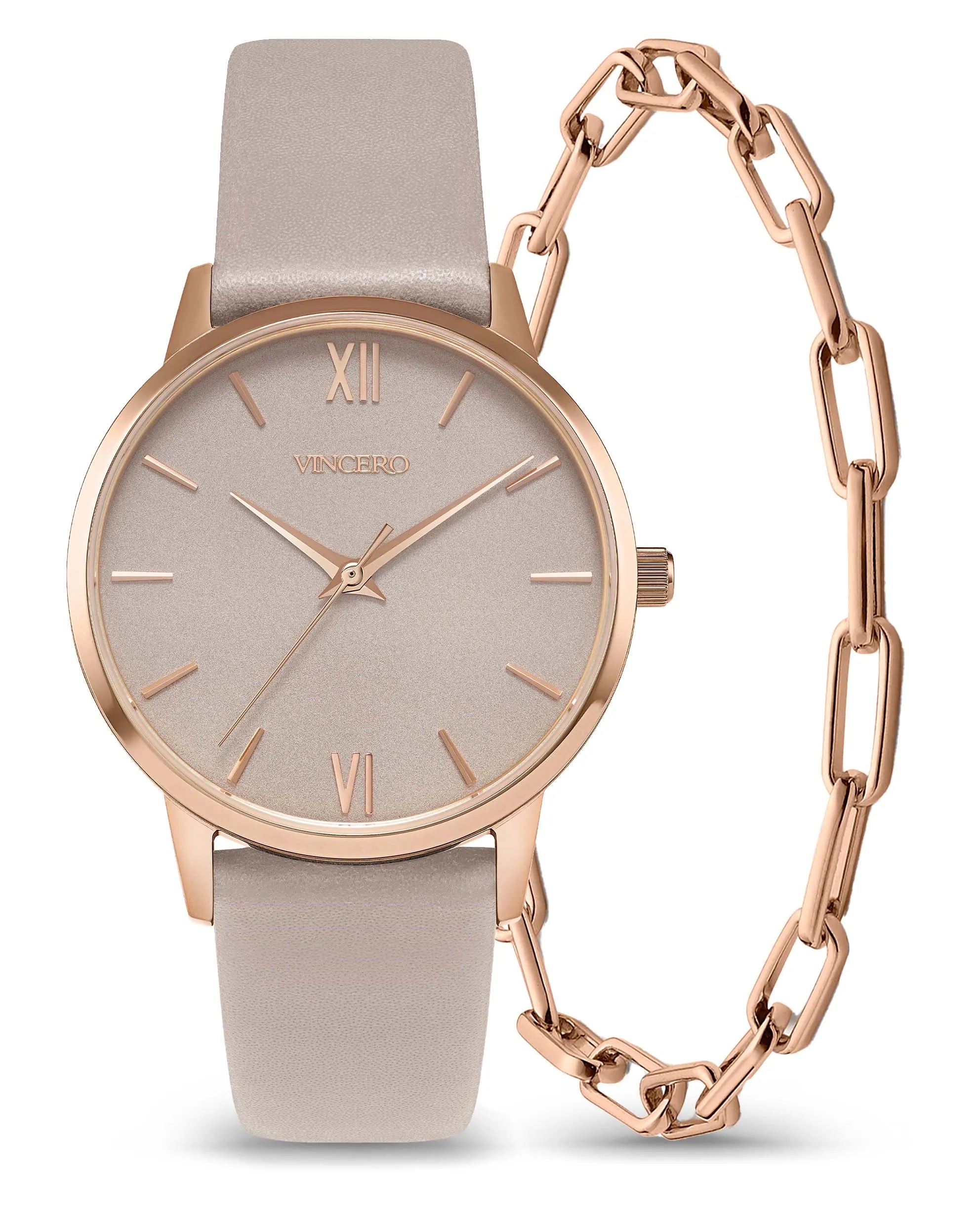 Eros Men's Watch & Bracelet Set - Rose