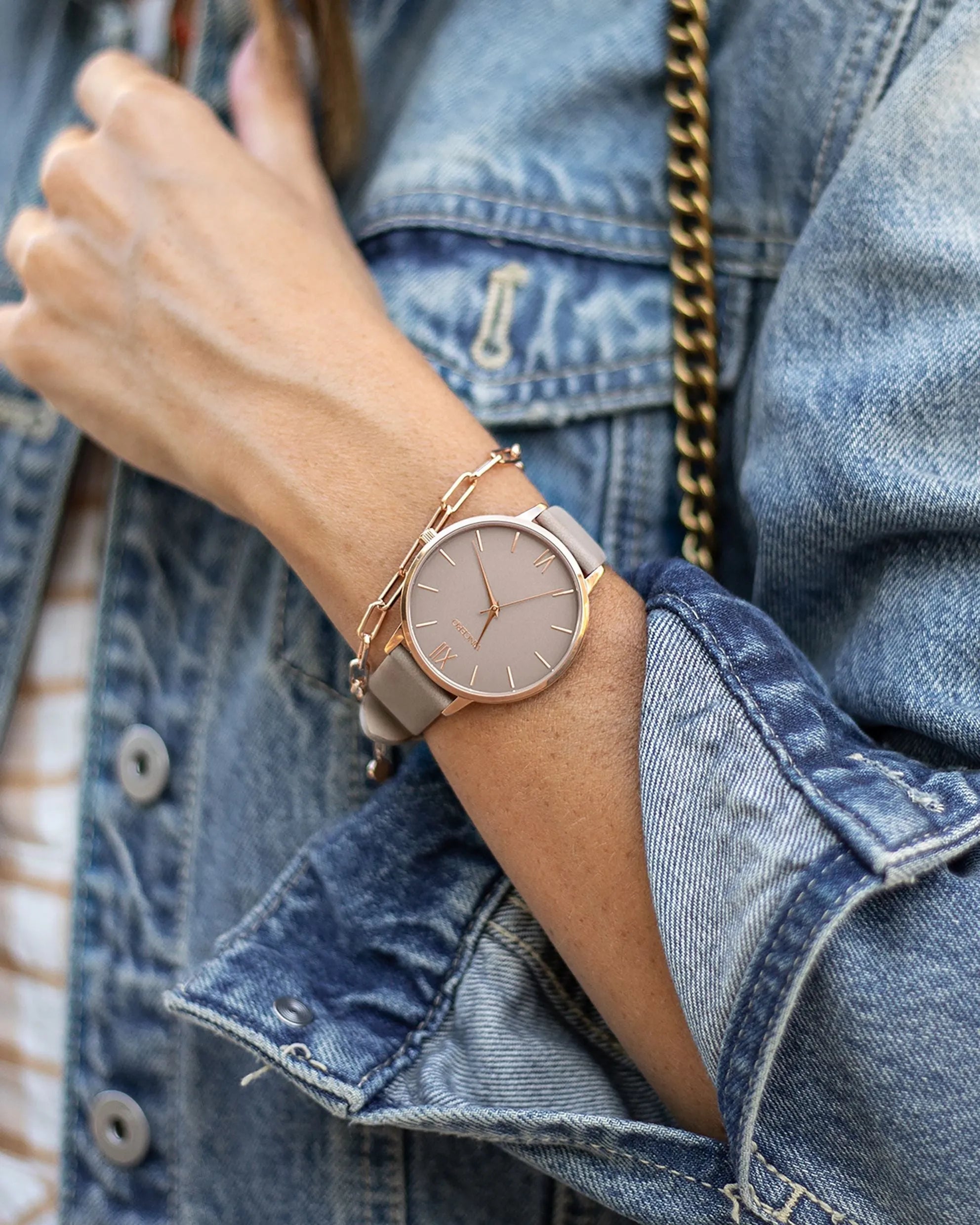 Eros Men's Watch & Bracelet Set - Rose