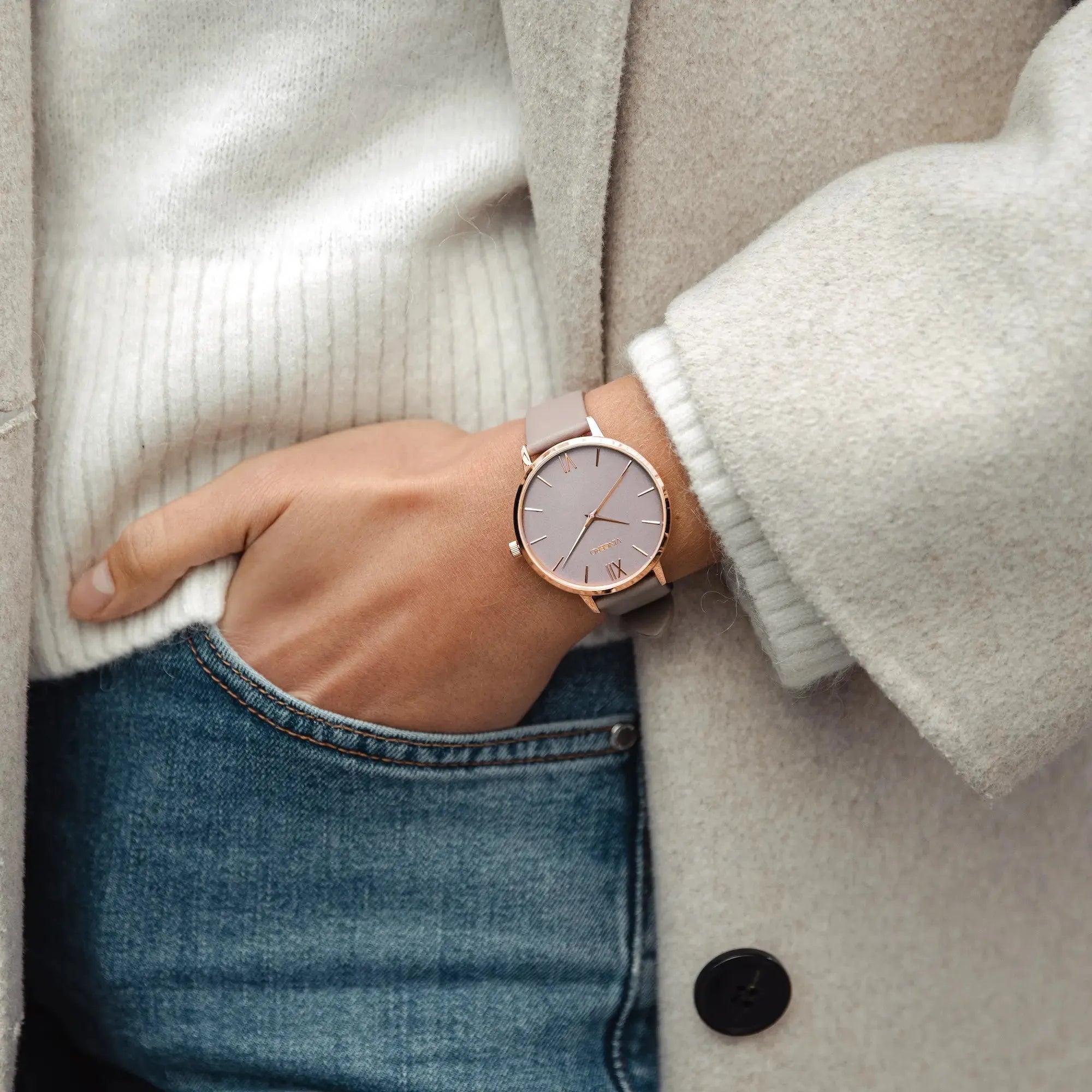 Eros Petite Men's Watches - Rose Gold/Taupe