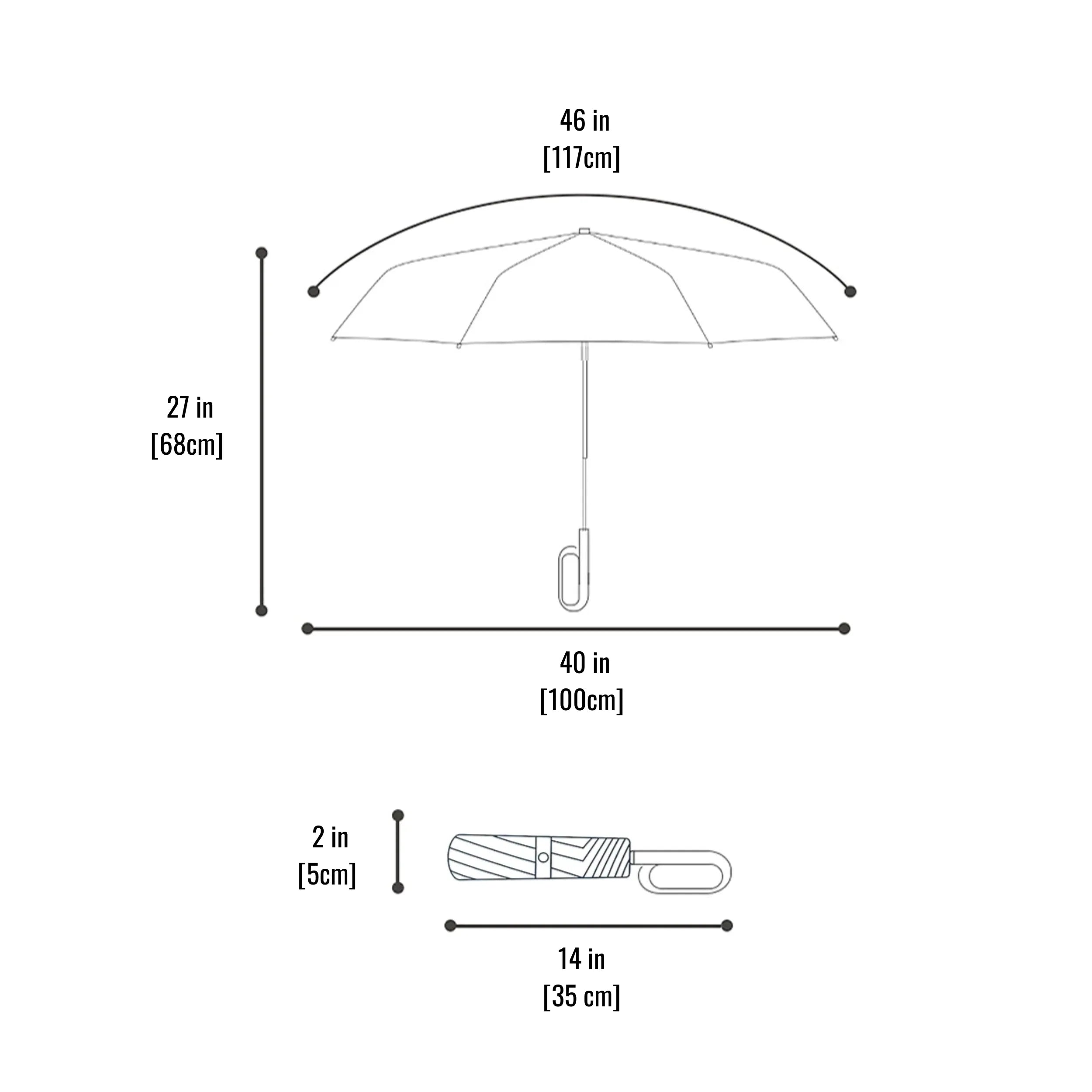 EVERYDAY | Umbrella with Never-Forget Carabiner Handle