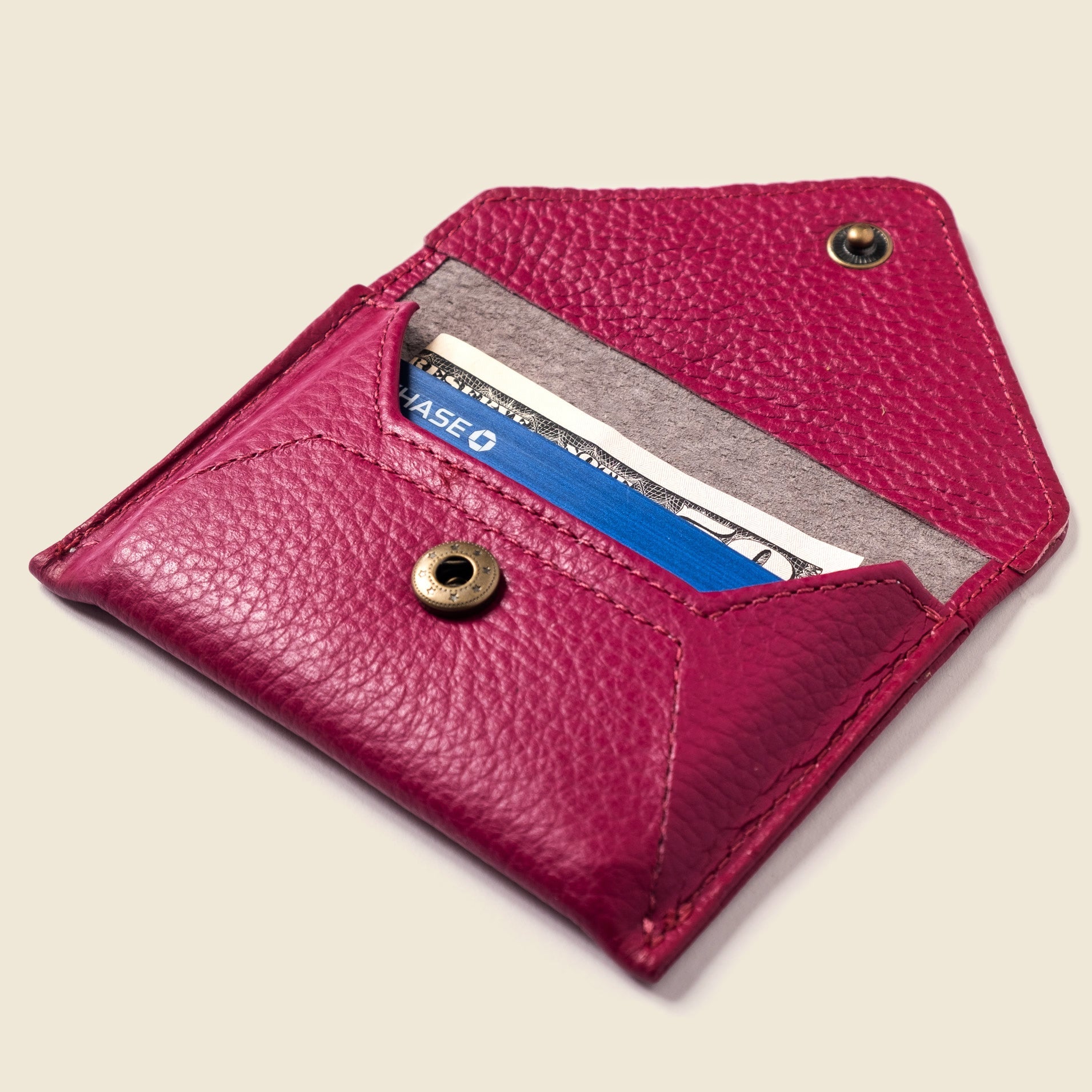 Mini Envelope Wallet With RFID protection - Berry