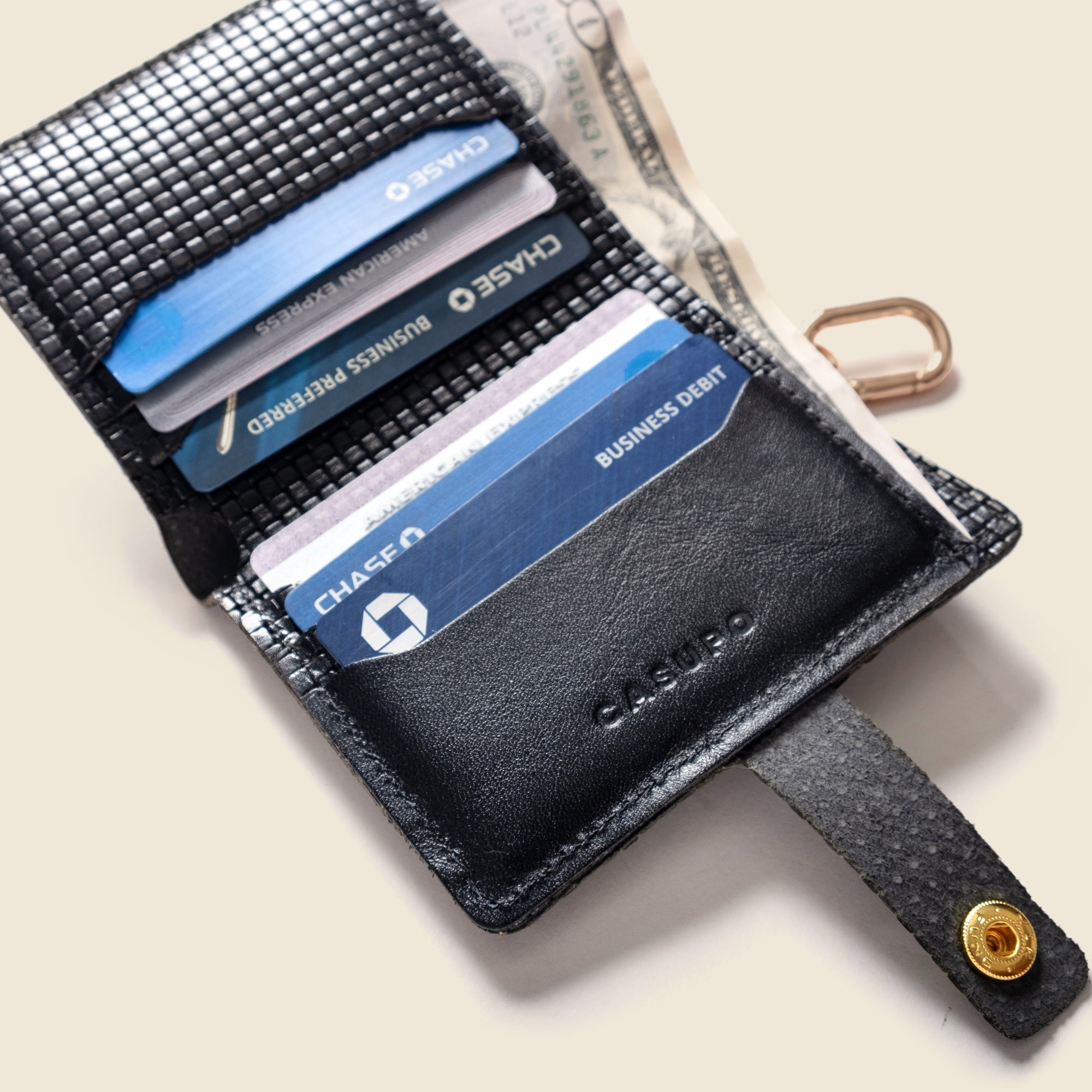 Wallet with Snap and Key Ring - Black Limited Edition