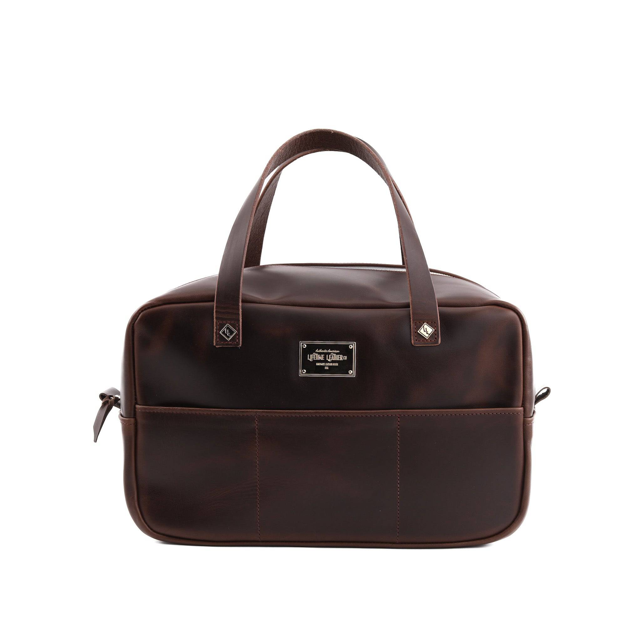 Durable Leather Crash Bag for Travel