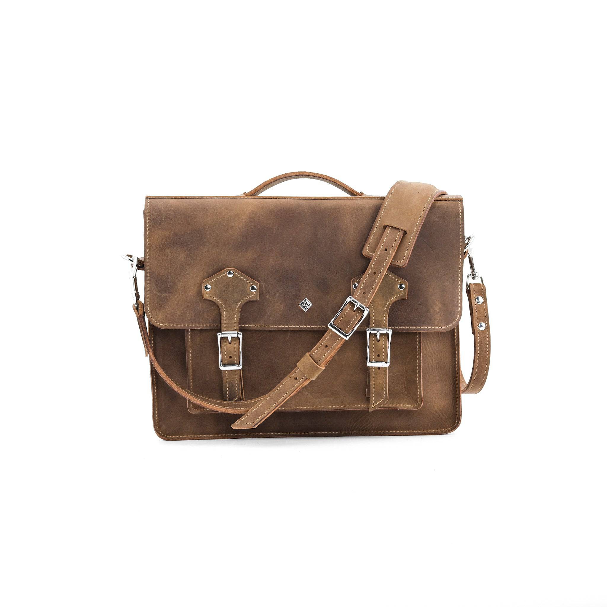 Classic Leather Messenger Bag for Men