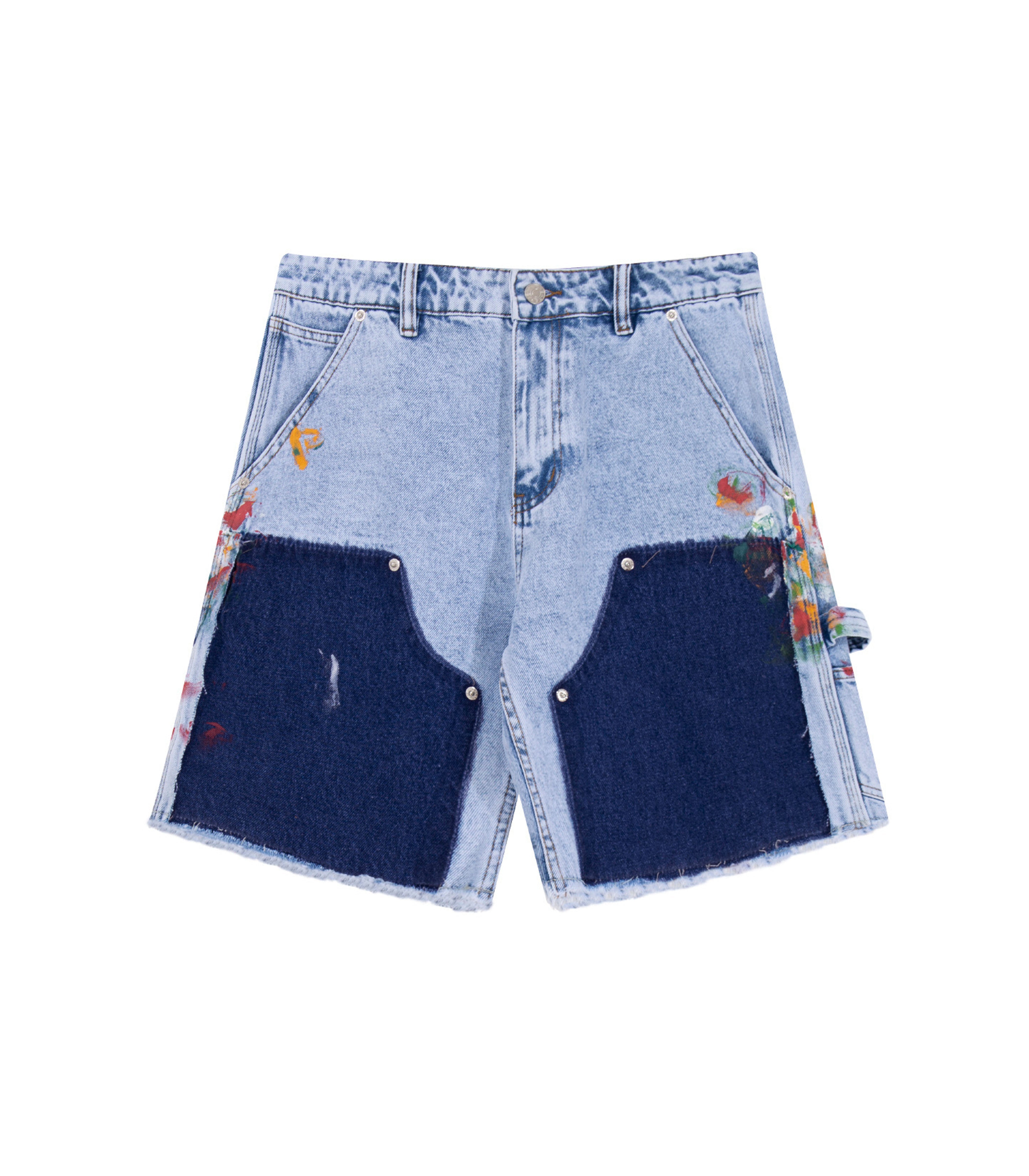 AZUL SPLIT PAINTERS SHORTS