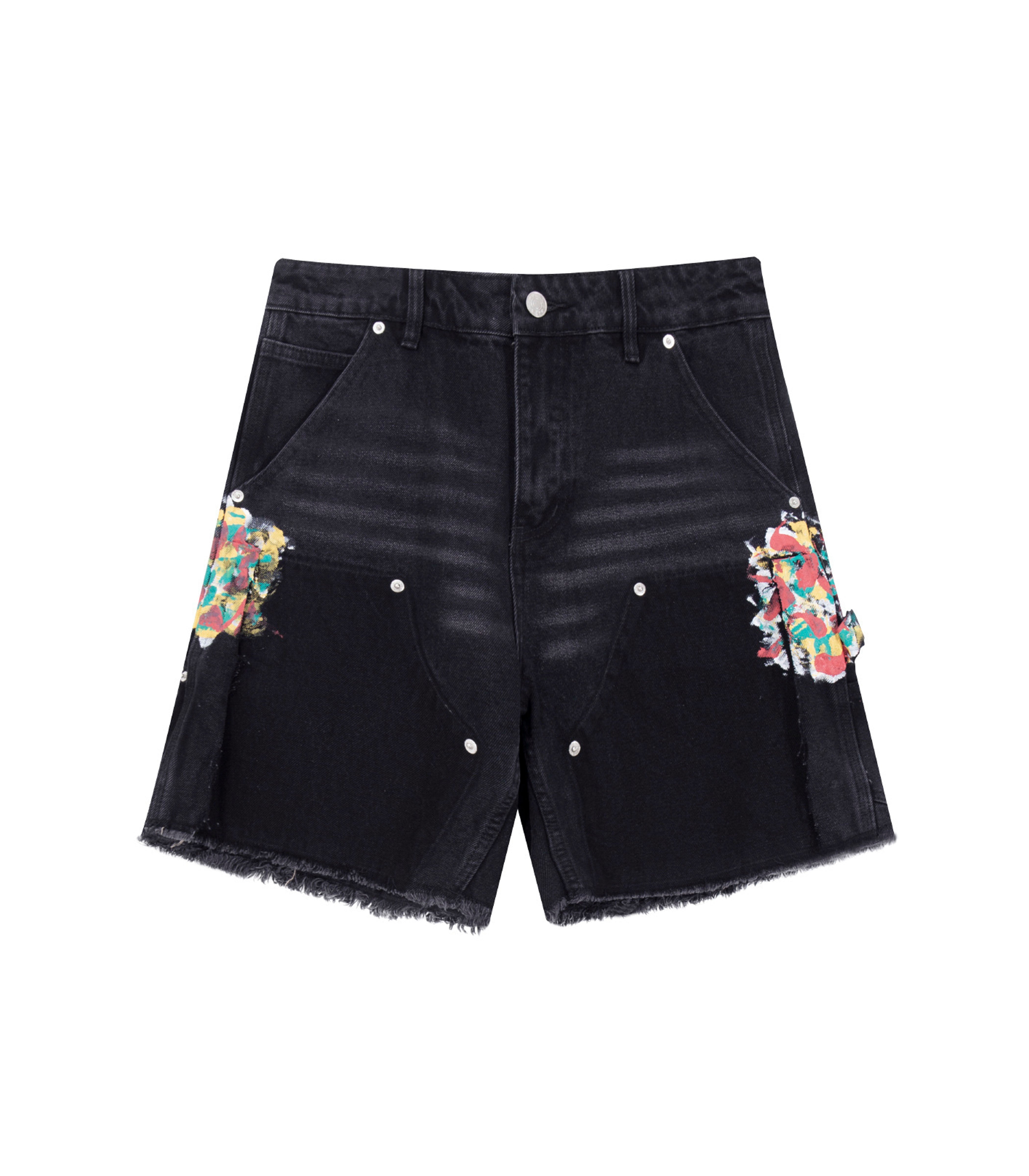 NOIR SPLIT PAINTERS SHORTS