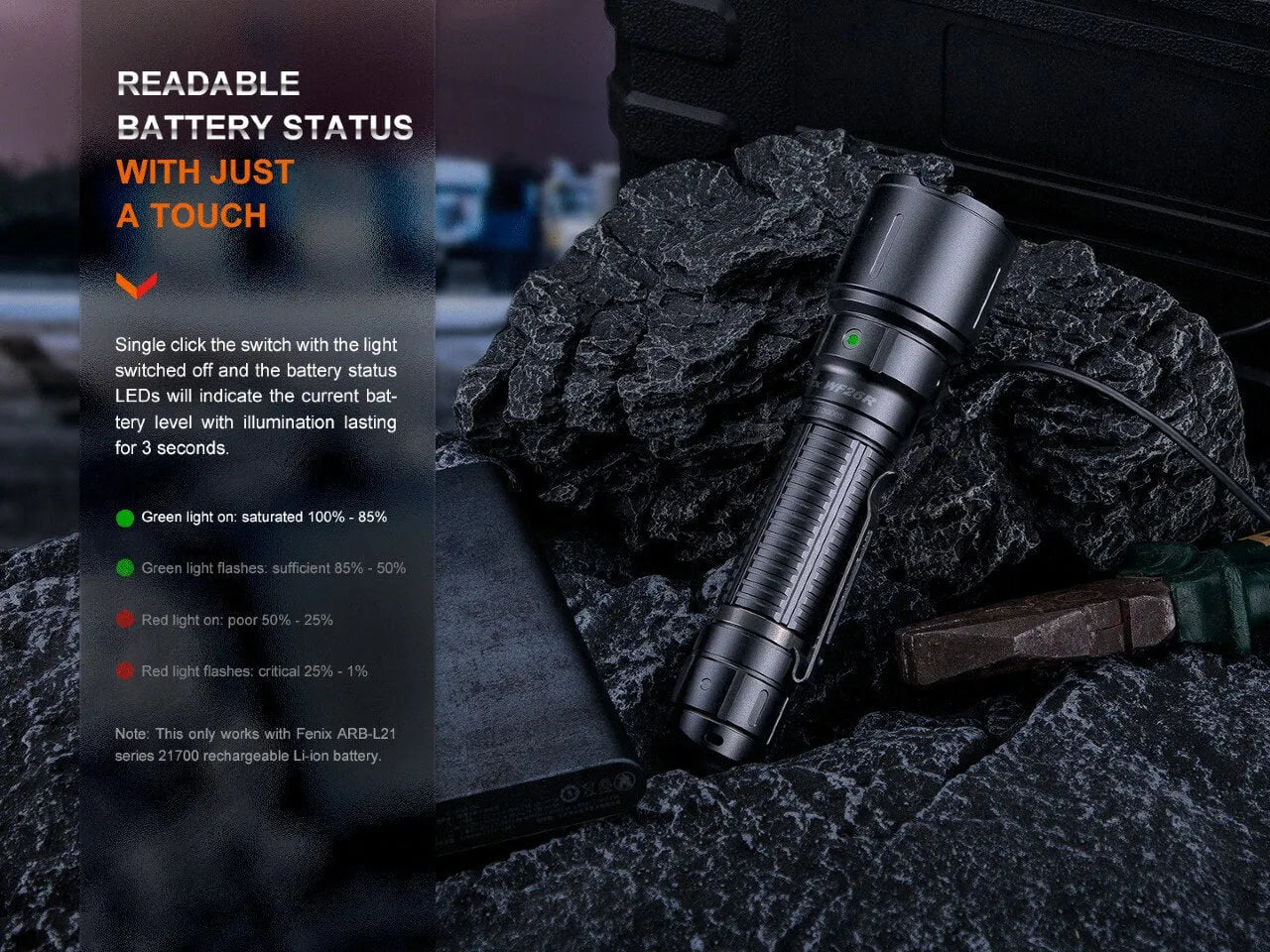 WF26R Cradle Charging LED Work Flashlight