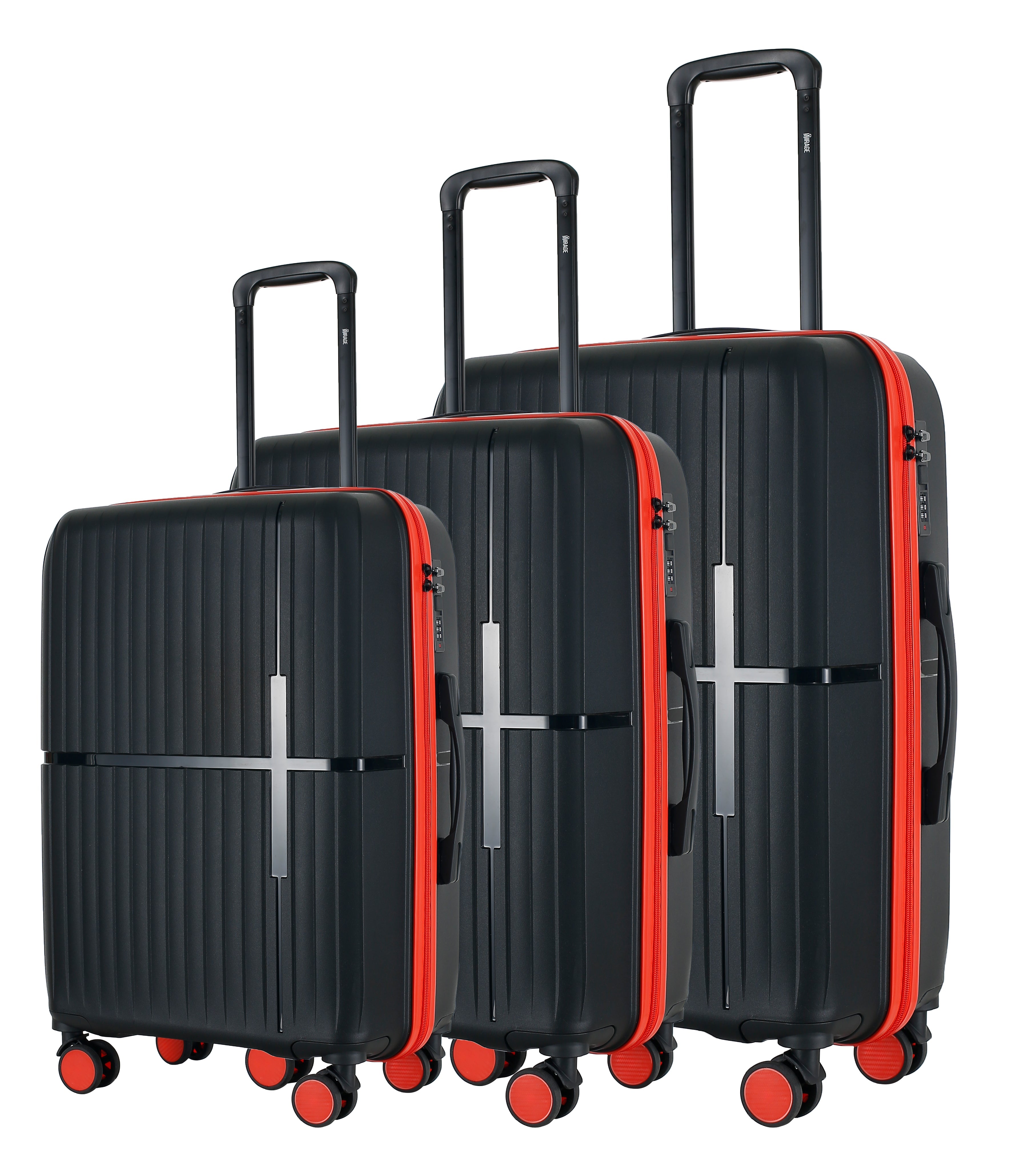 GALA 3-Piece Luggage Set – Polycarbonate Hardshell, Lightweight, 360° Dual Spinning Wheels, Combo Lock - 20", 24", 28"