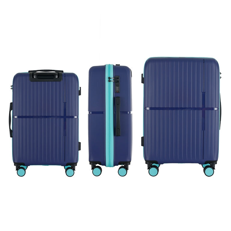 GALA 3 Piece Polycarbonate Luggage Set with TSA Lock - Navy Teal