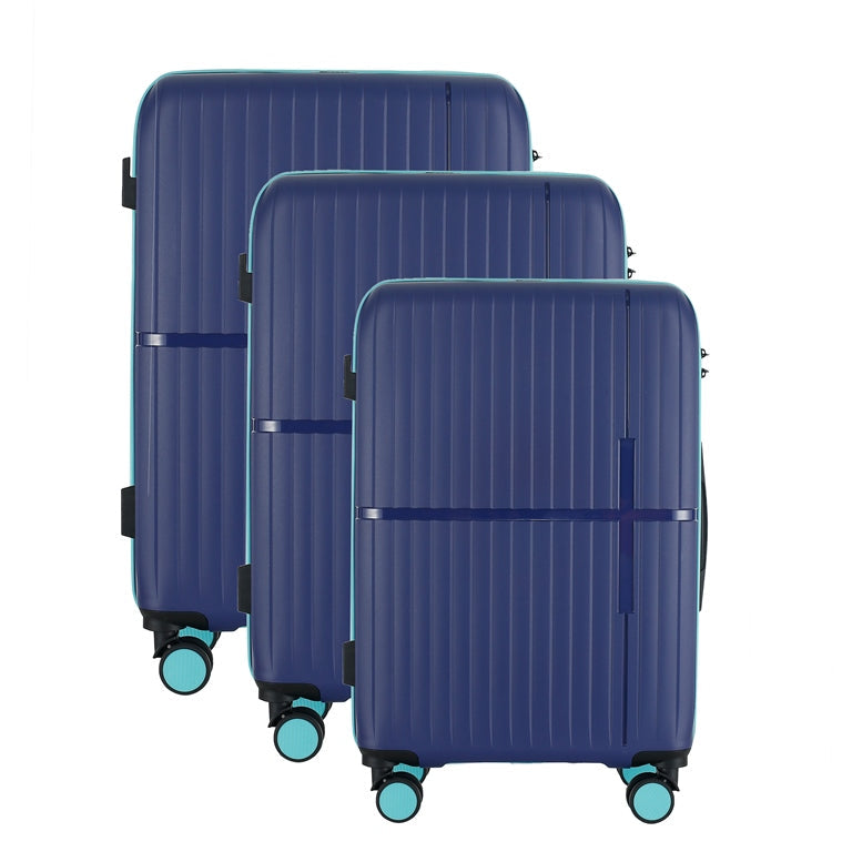 GALA 3 Piece Polycarbonate Luggage Set with TSA Lock - Navy Teal