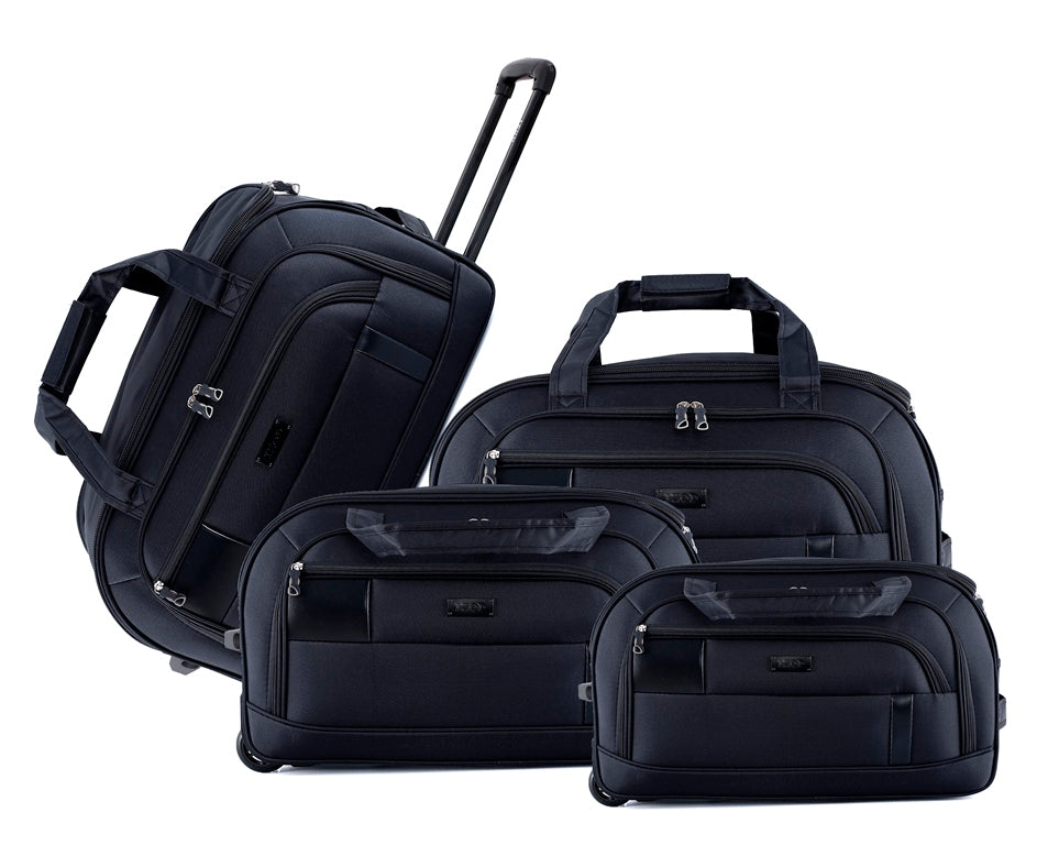 Gavin Soft shell Lightweight Duffel Rolling Bag 4 Piece Set