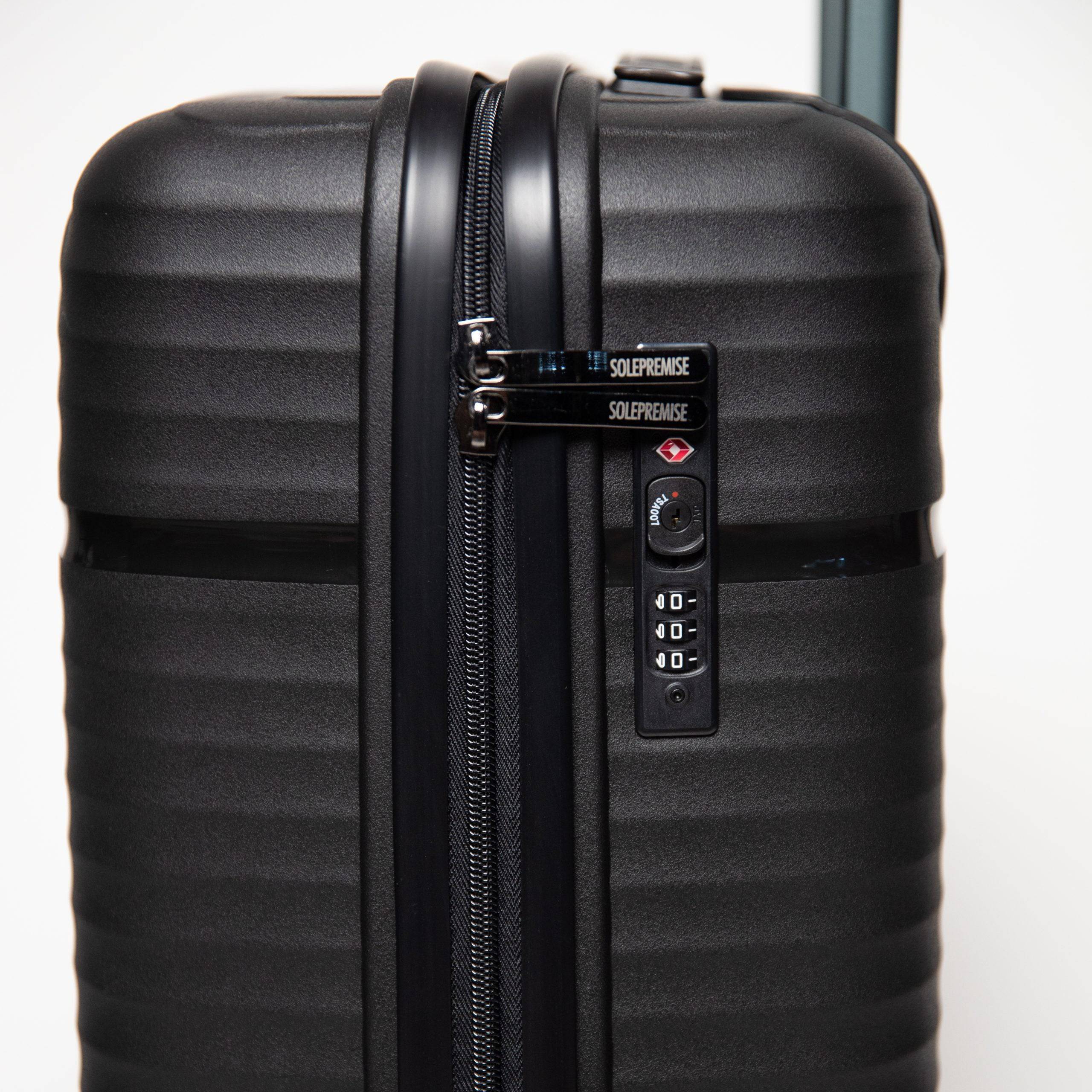 20-inch Black Carry-on Suitcase with TSA Lock