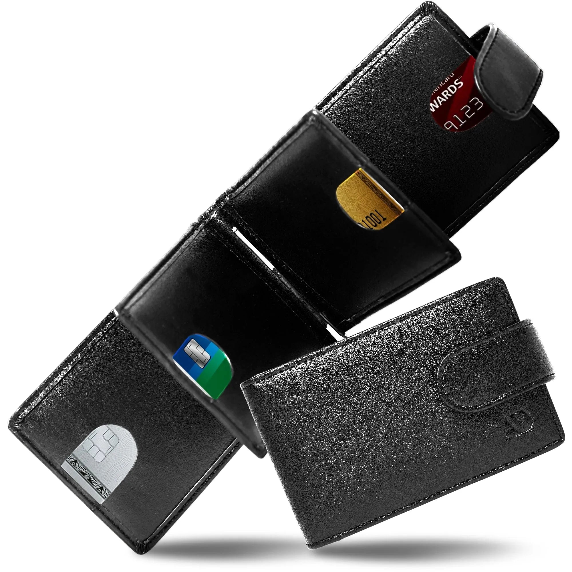 Vegan Leather Bifold Wallet with Removable Money Clip