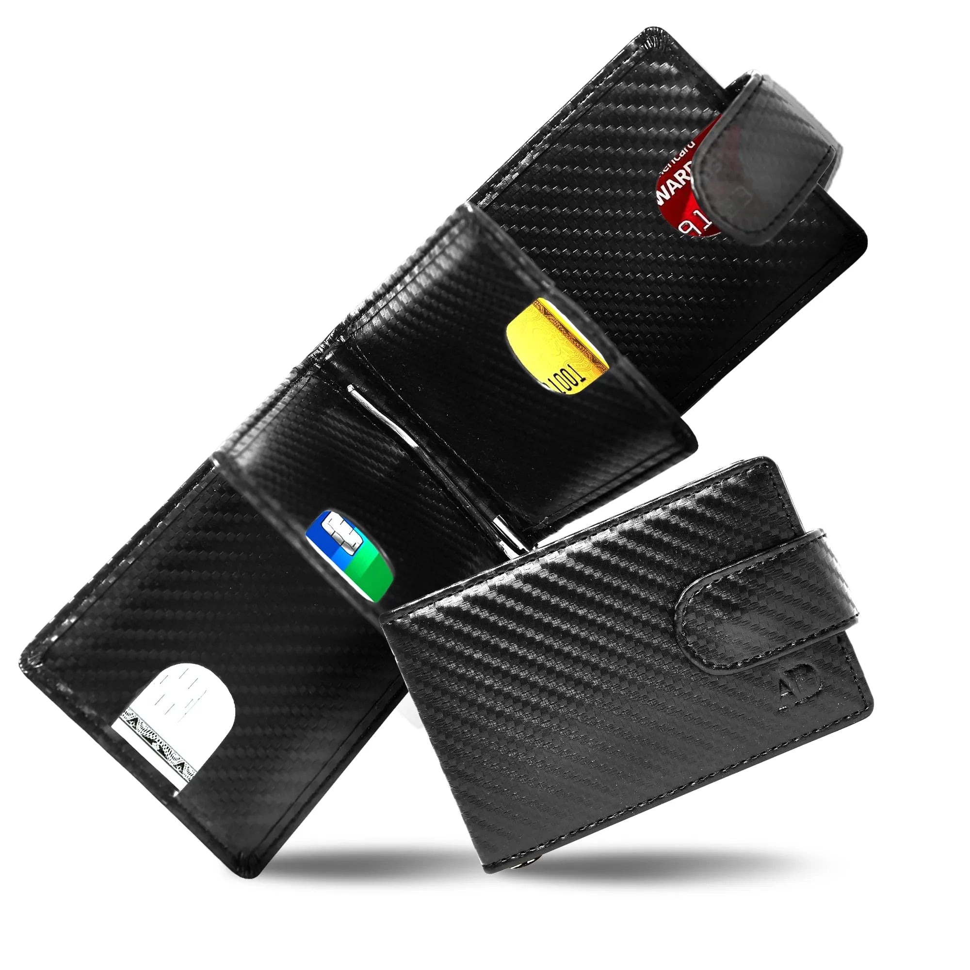 Vegan Leather Bifold Wallet with Removable Money Clip