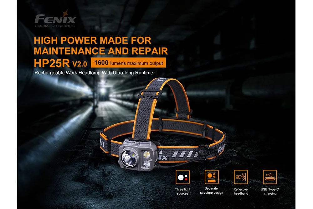 Fenix HP25R V2.0 Headlamp - 1600 Lumens