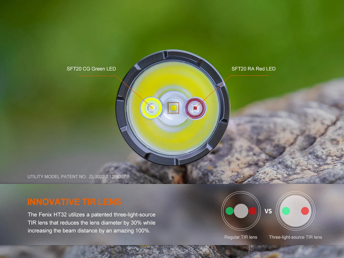 HT32 Hunting Flashlight with Red & Green Output