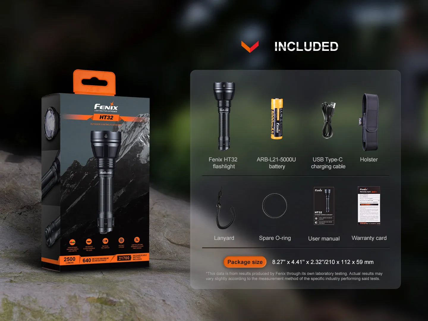 HT32 Hunting Flashlight with Red & Green Output