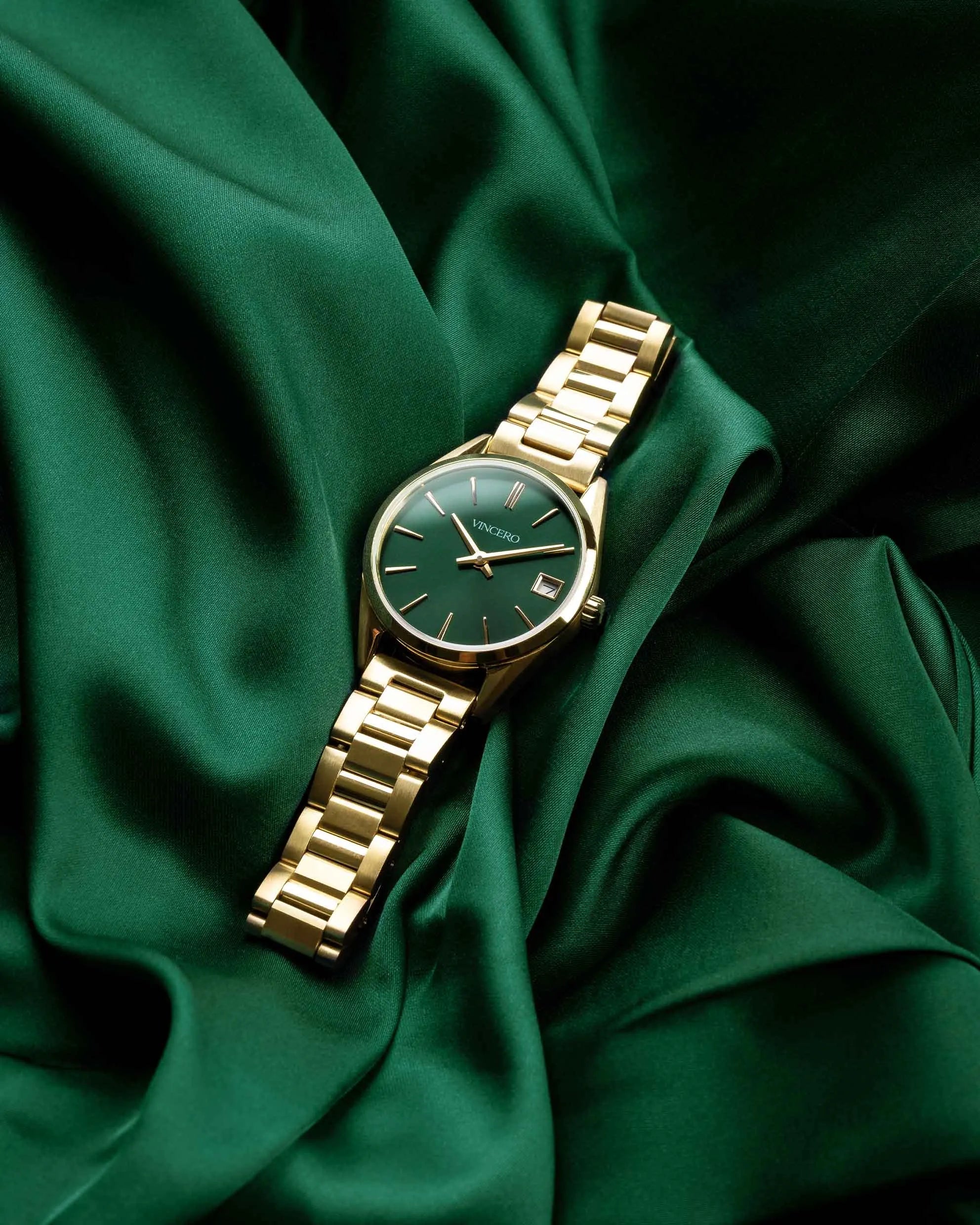The Harper Men's Watches - Gold + Green