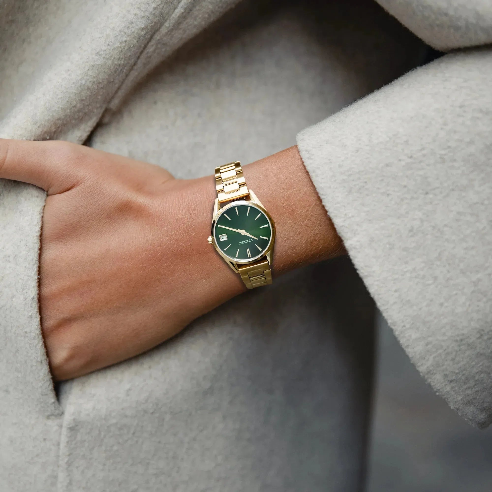 The Harper Men's Watches - Gold + Green