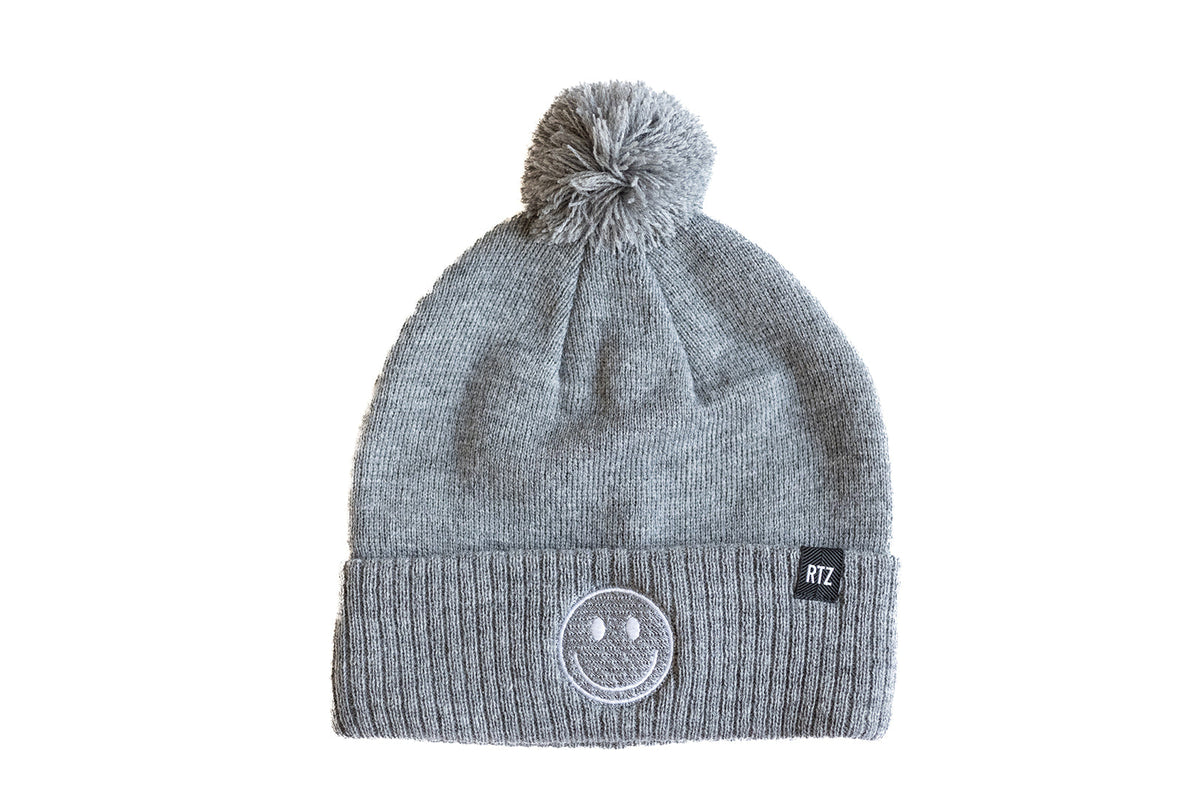 Smiley Pom Pom Hat
