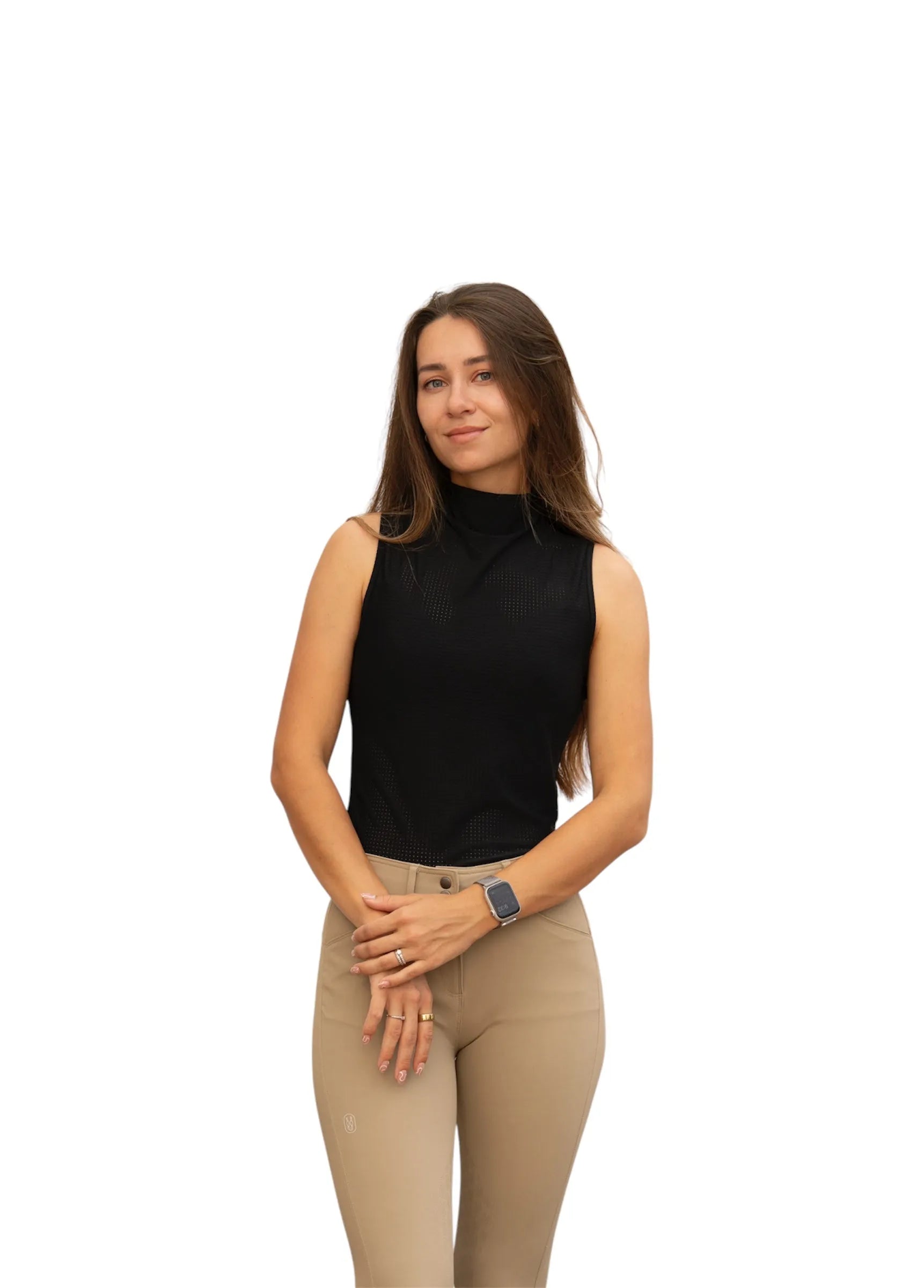 Blaire Sleeveless Mock Neck Shirt