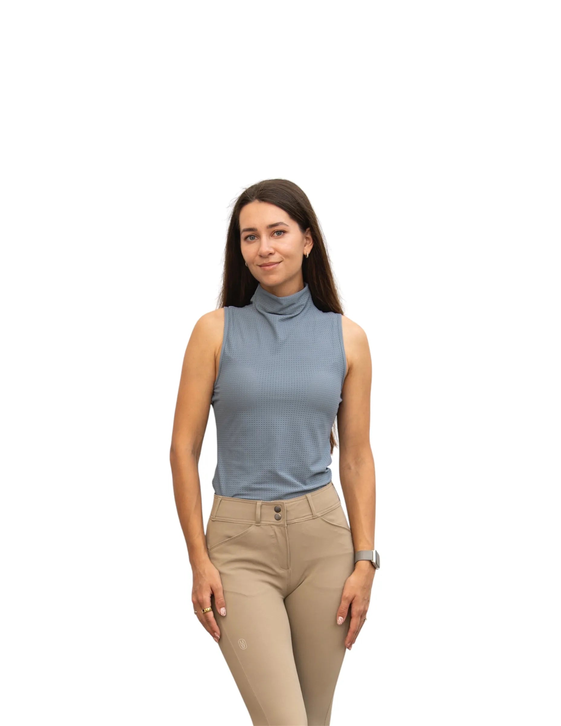 Blaire Sleeveless Mock Neck Shirt