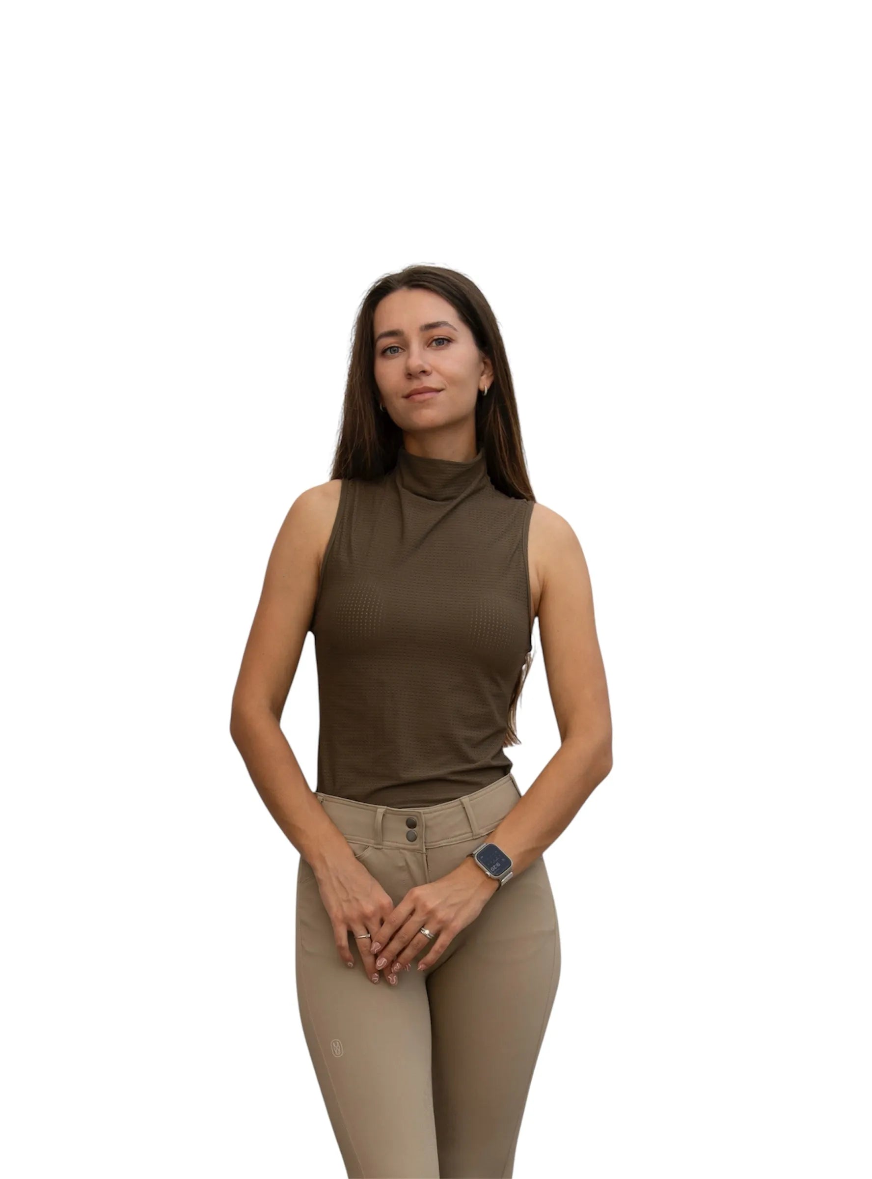Blaire Sleeveless Mock Neck Shirt