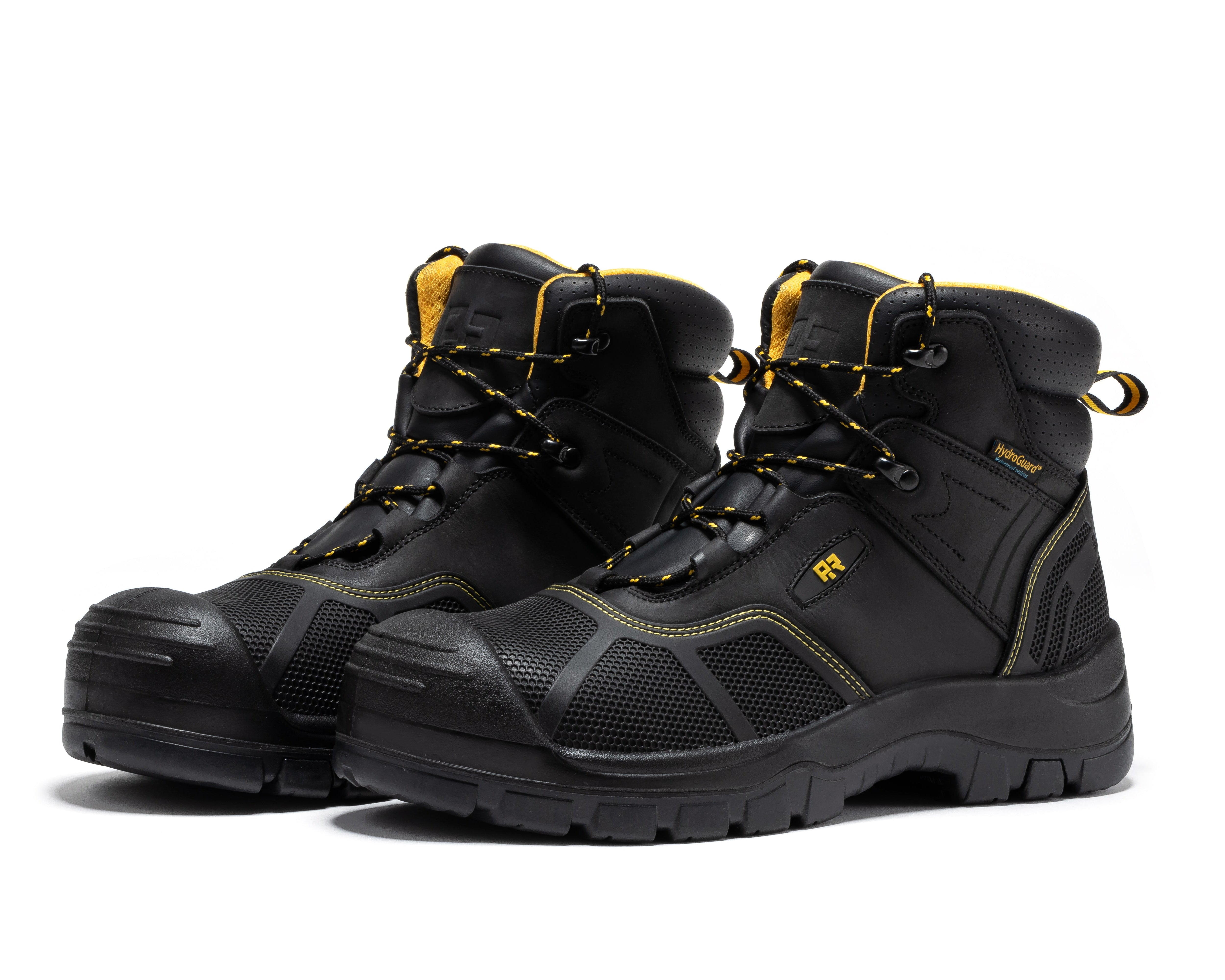Woodland Black 6 inch Waterproof Composite Toe Leather Work Boots AK663