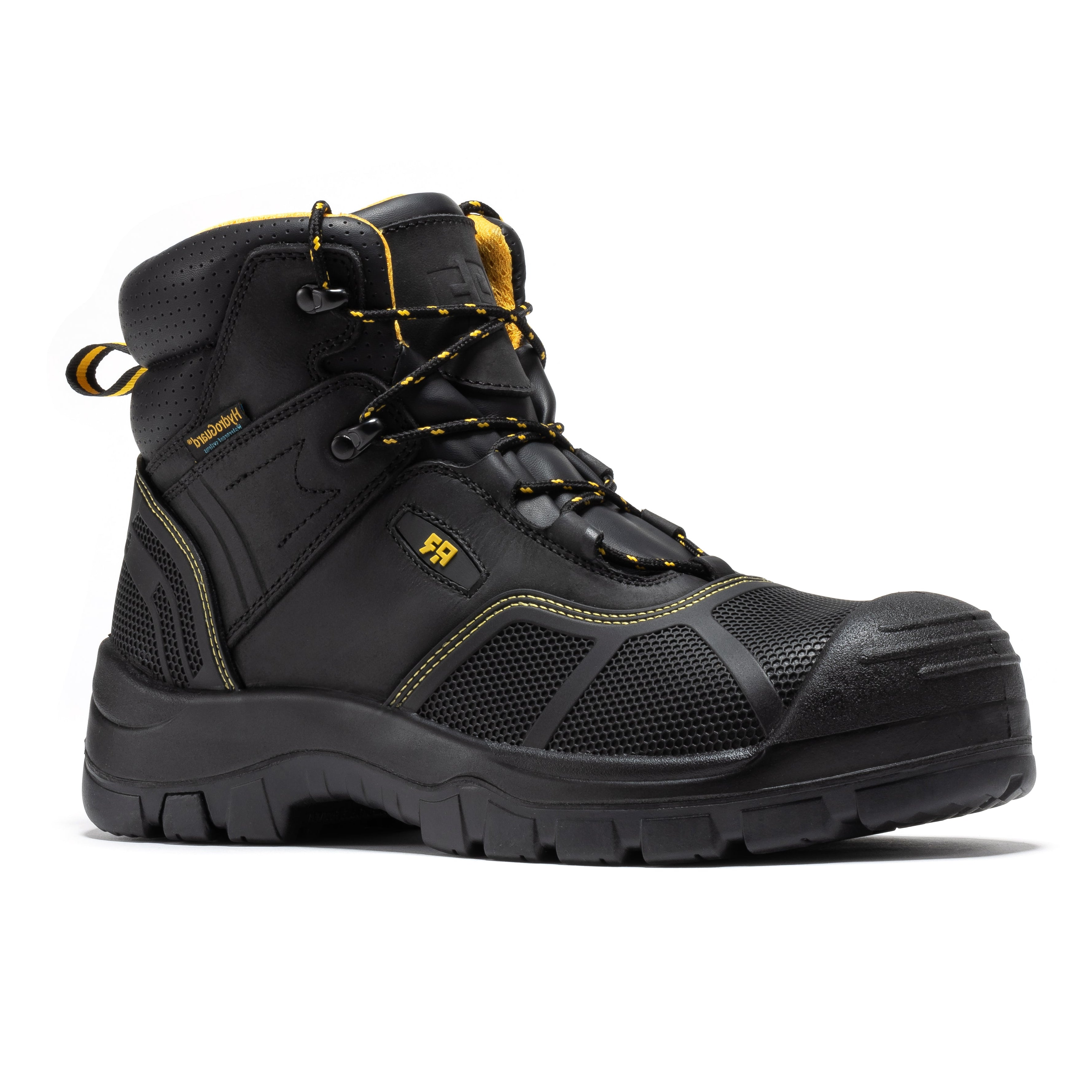 Woodland Black 6 inch Waterproof Composite Toe Leather Work Boots AK663