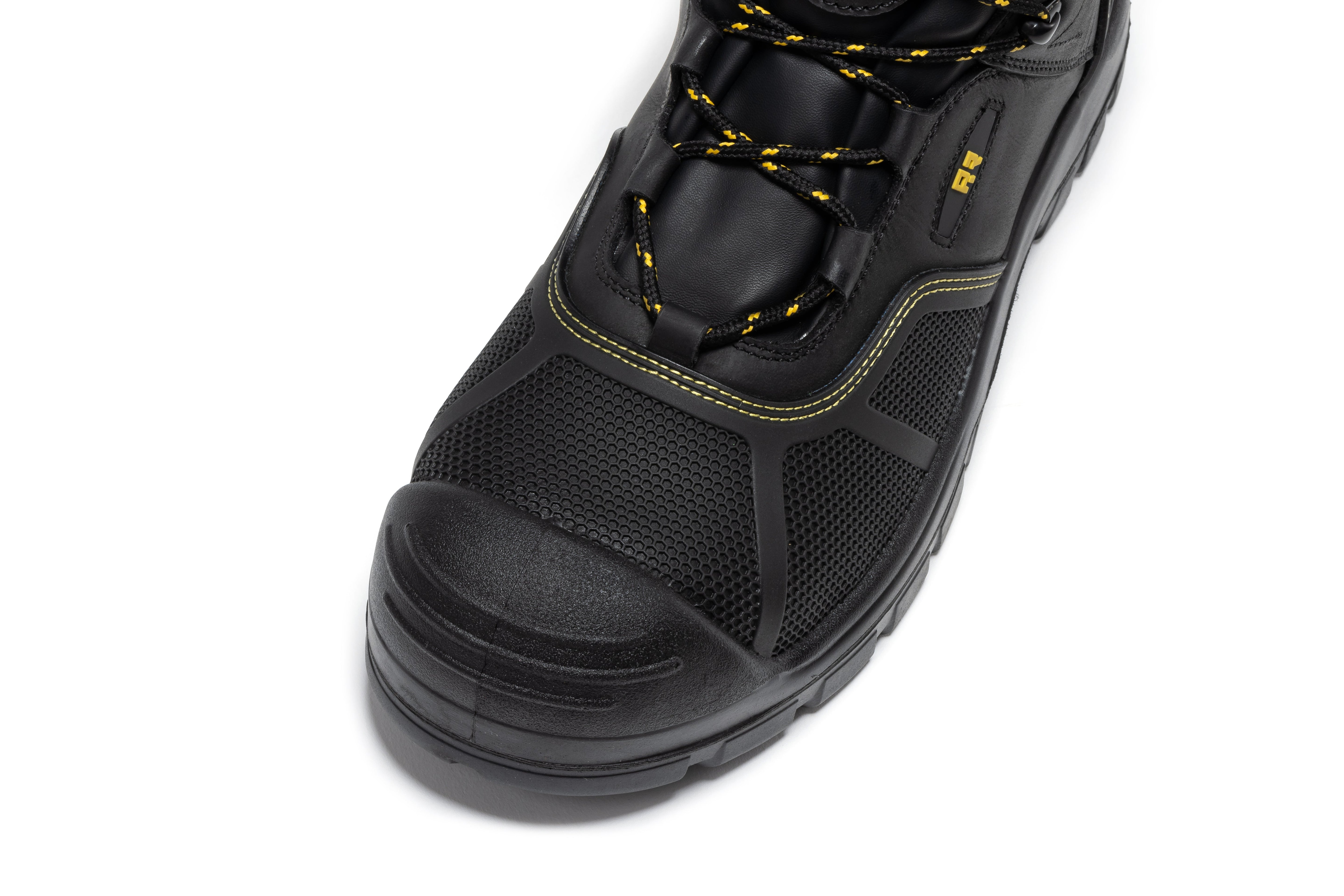 Woodland Black 6 inch Waterproof Composite Toe Leather Work Boots AK663