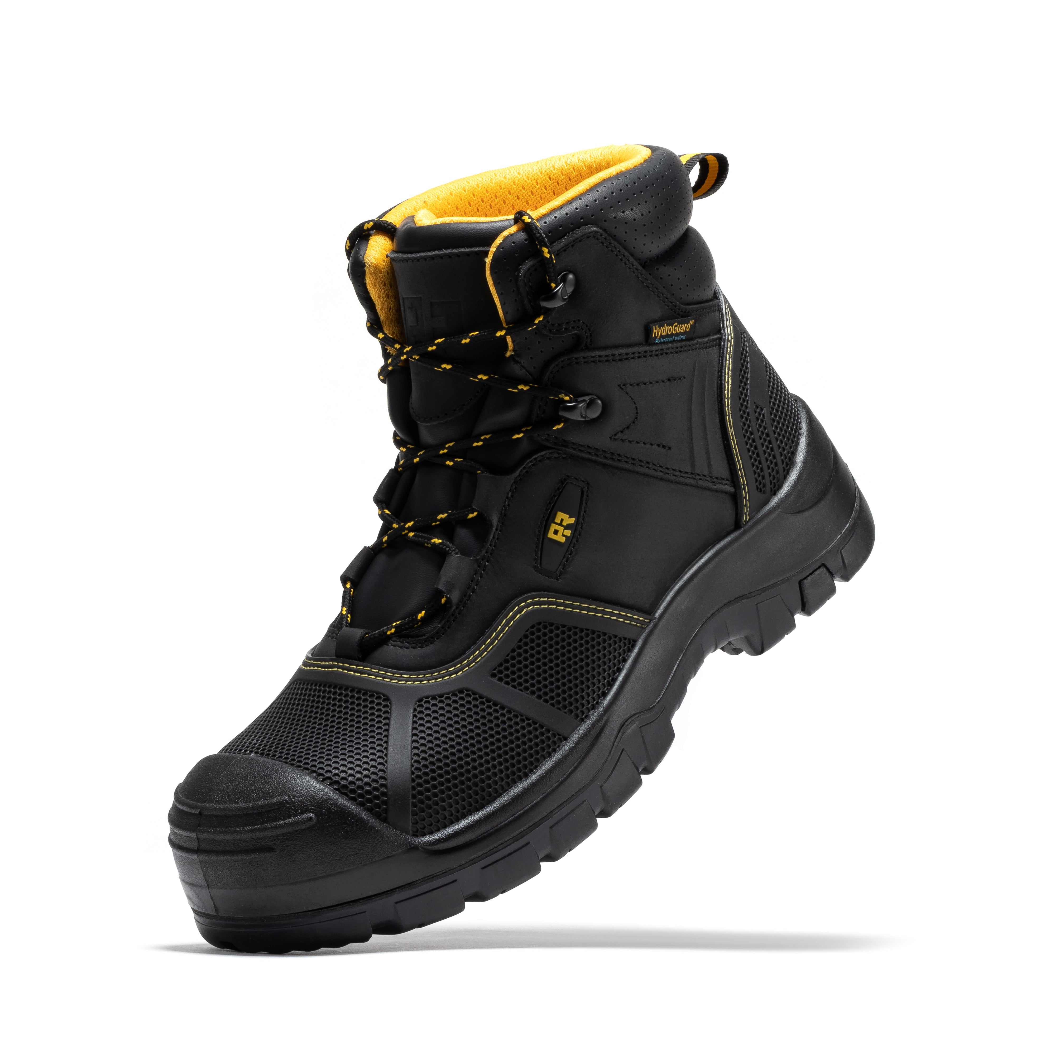 Woodland Black 6 inch Waterproof Composite Toe Leather Work Boots AK663